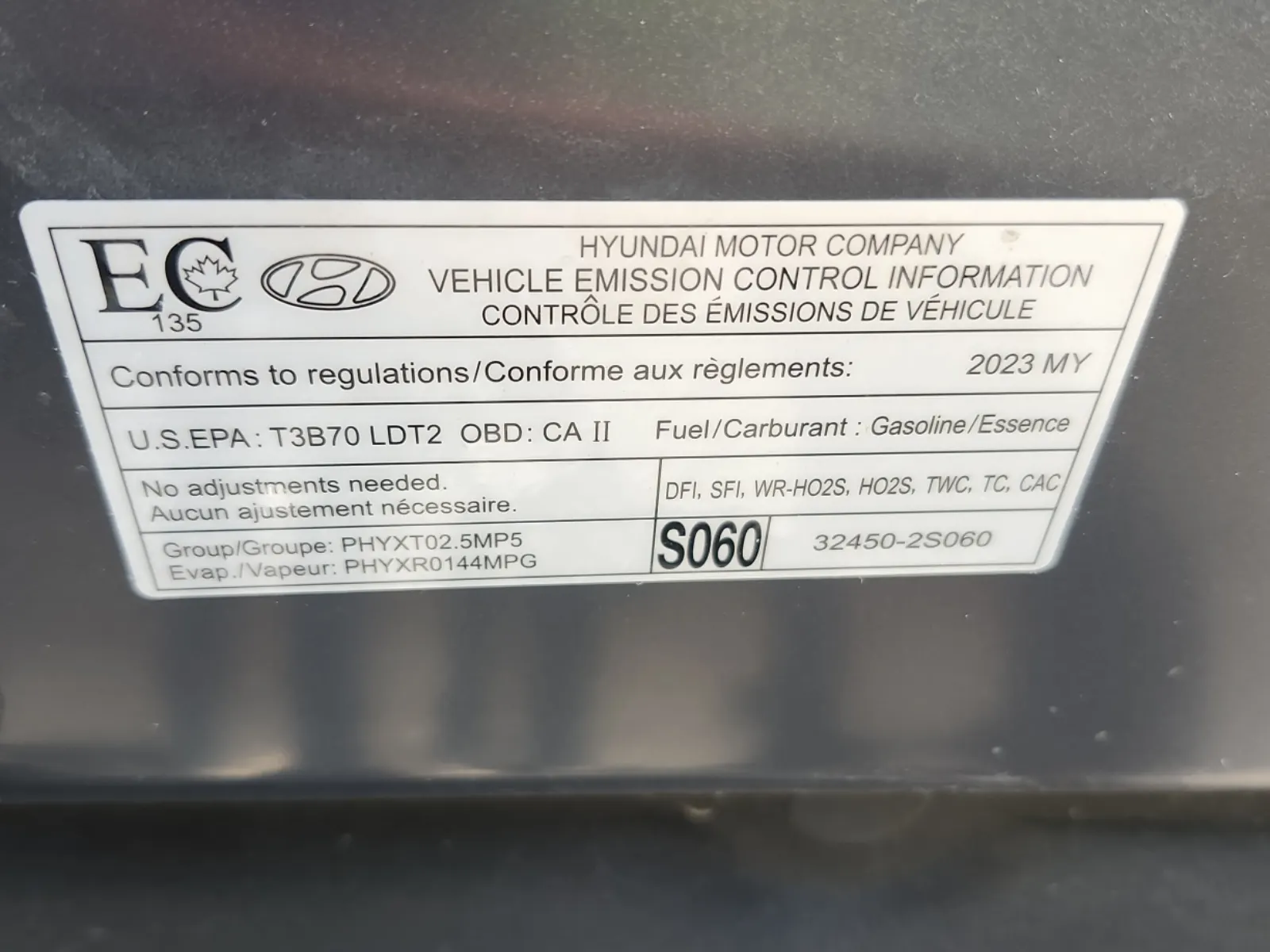 Emission Sticker Photo