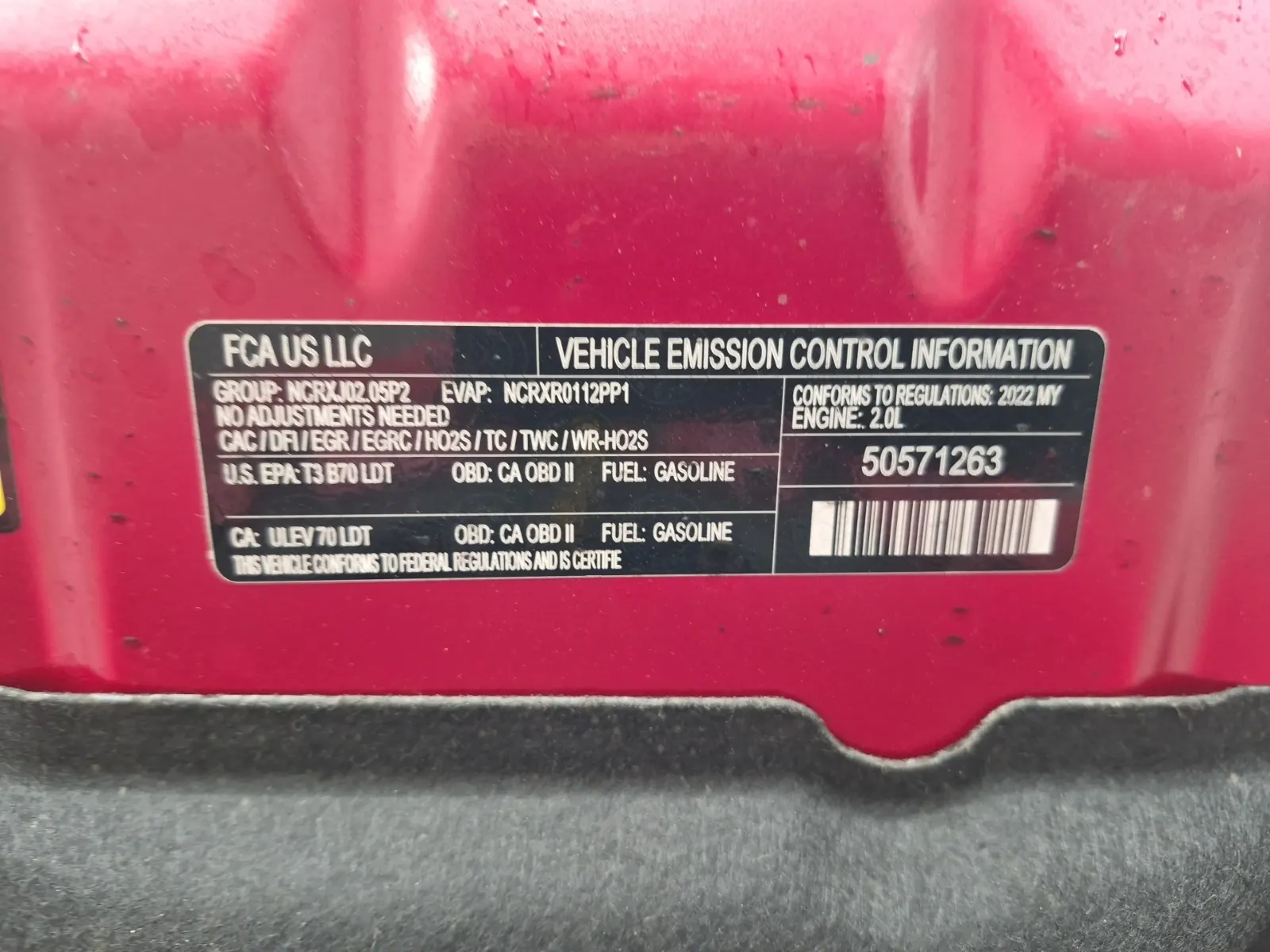 Emission Sticker Photo