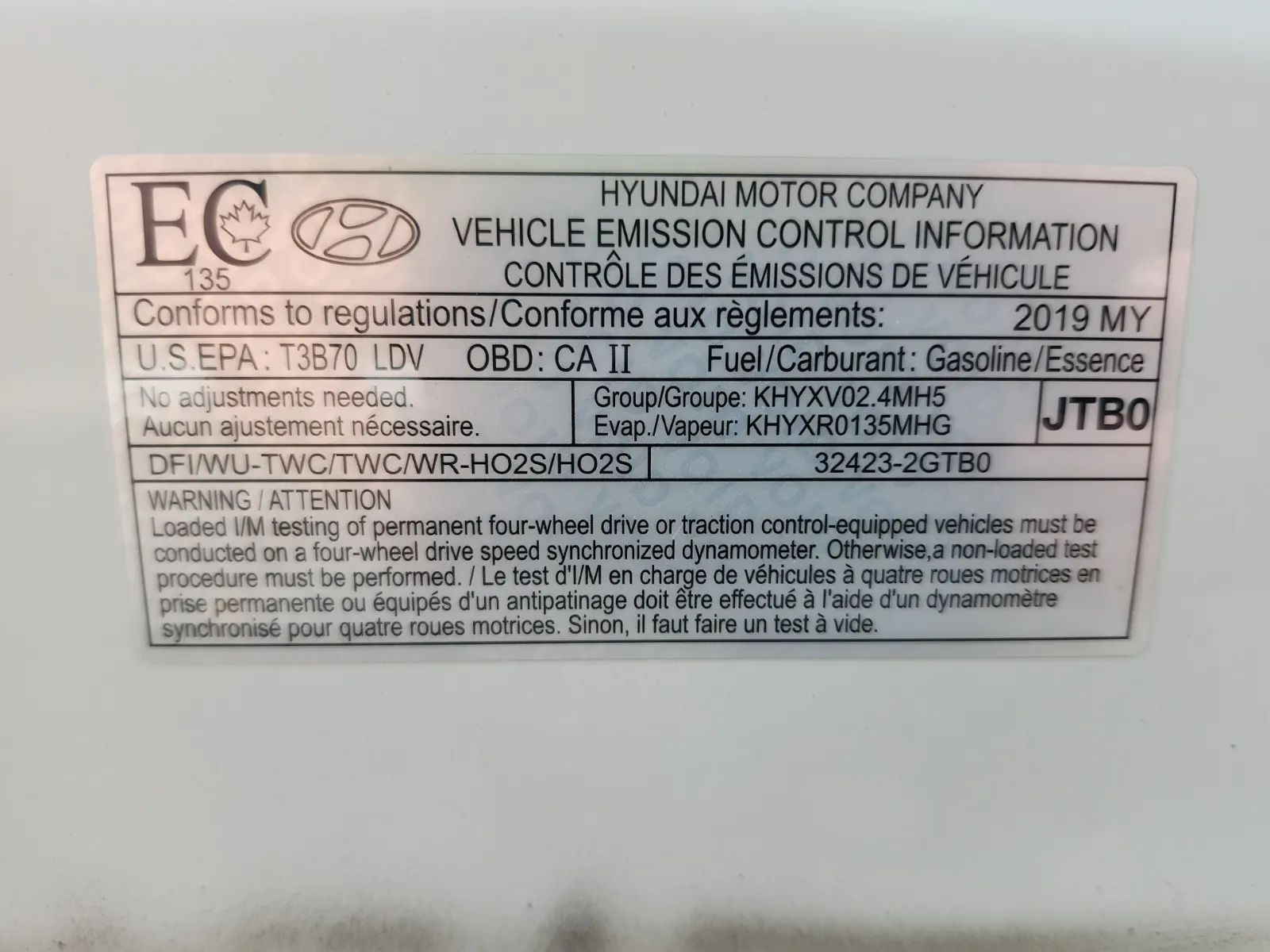 Emission Sticker Photo