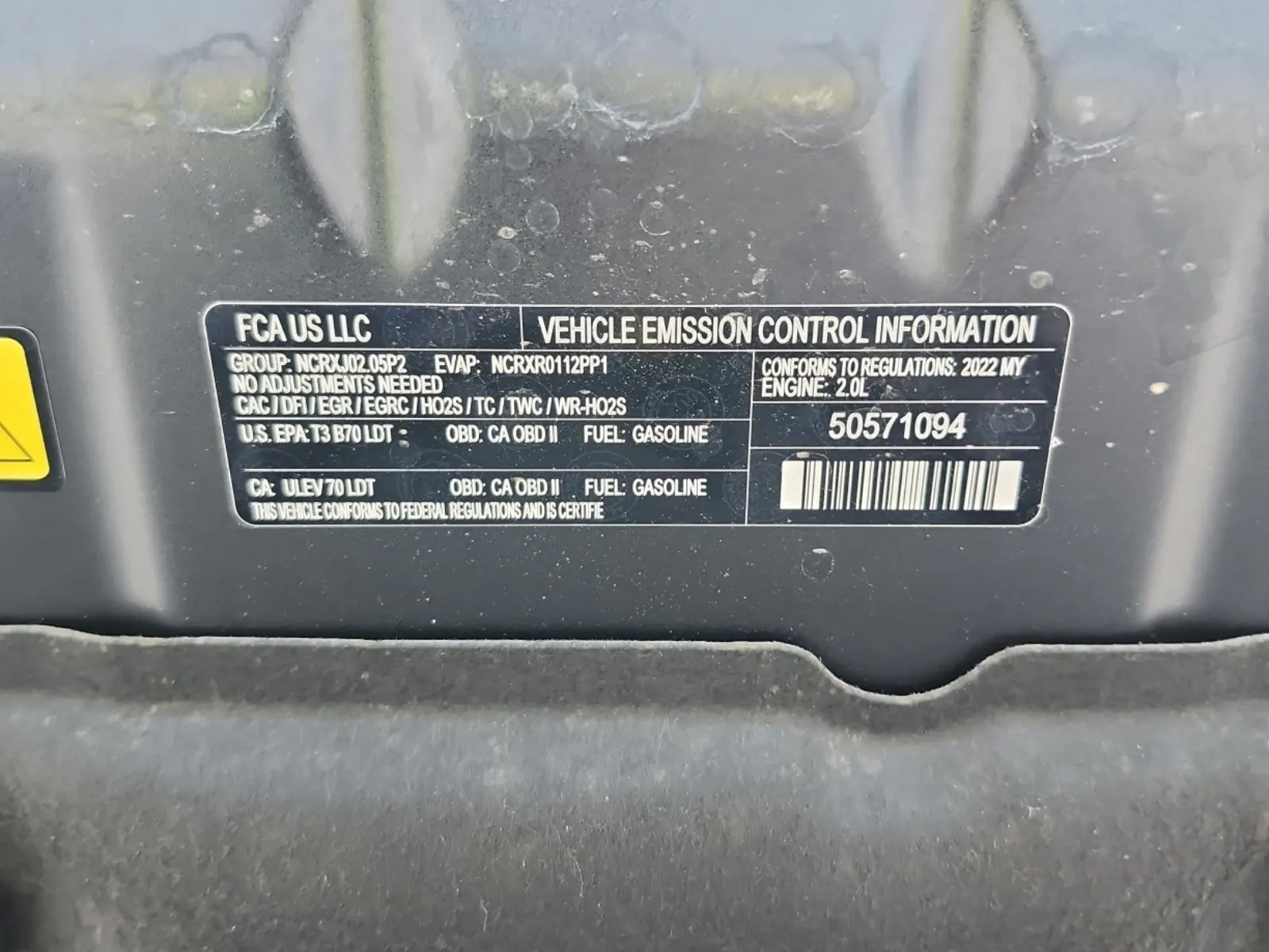 Emission Sticker Photo