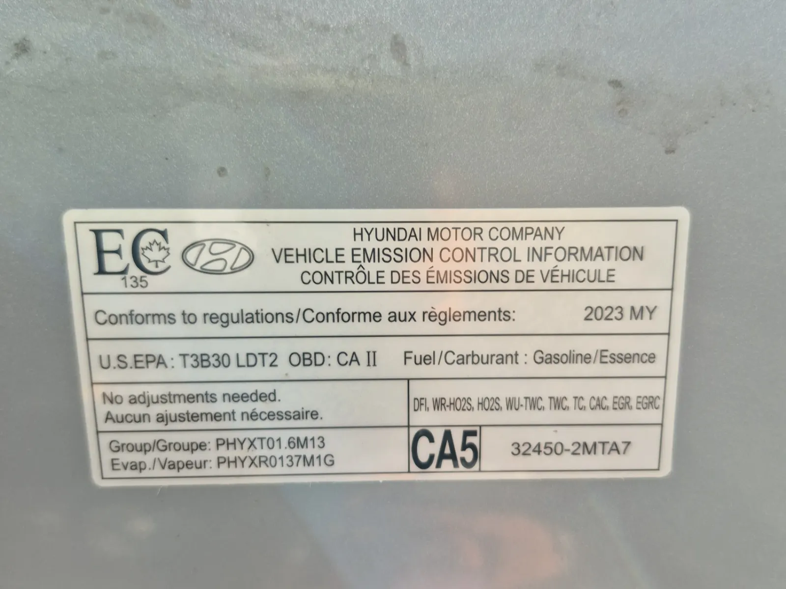 Emission Sticker Photo