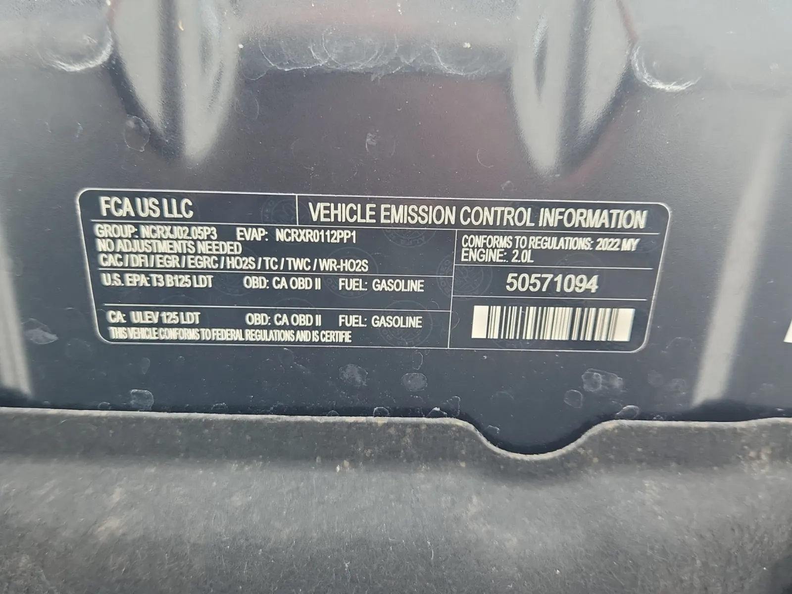 Emission Sticker Photo