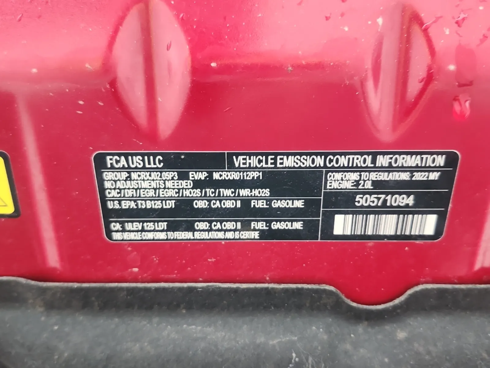 Emission Sticker Photo