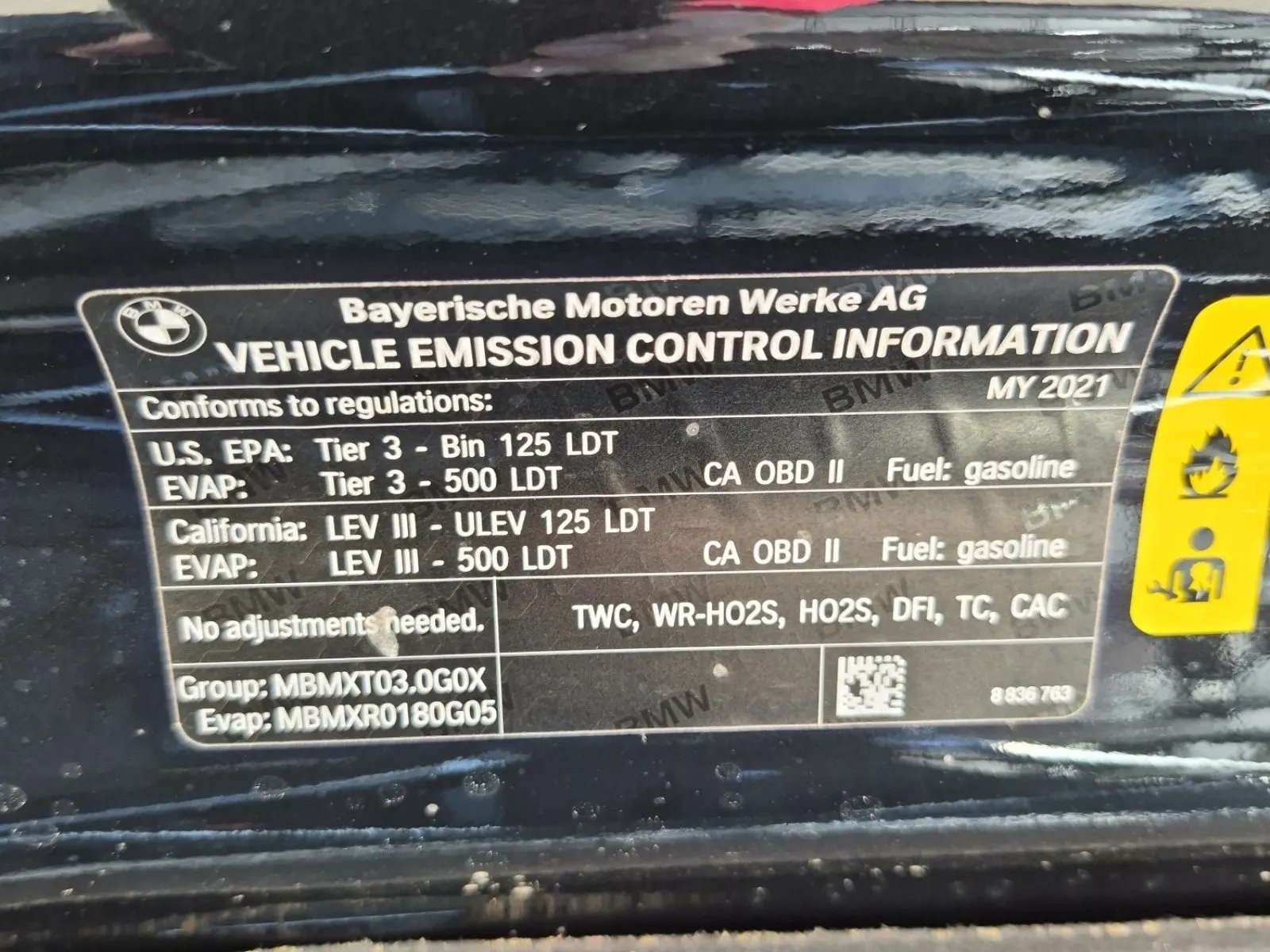 Emission Sticker Photo
