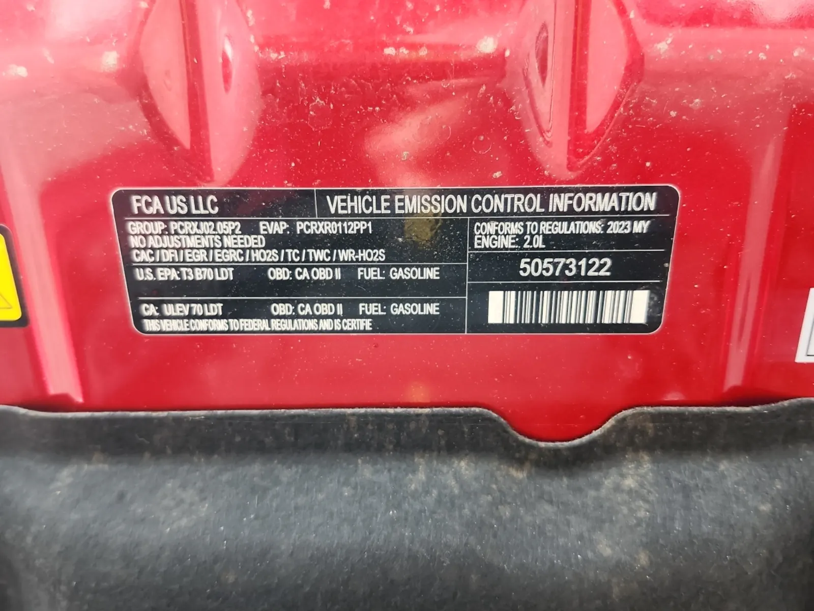 Emission Sticker Photo