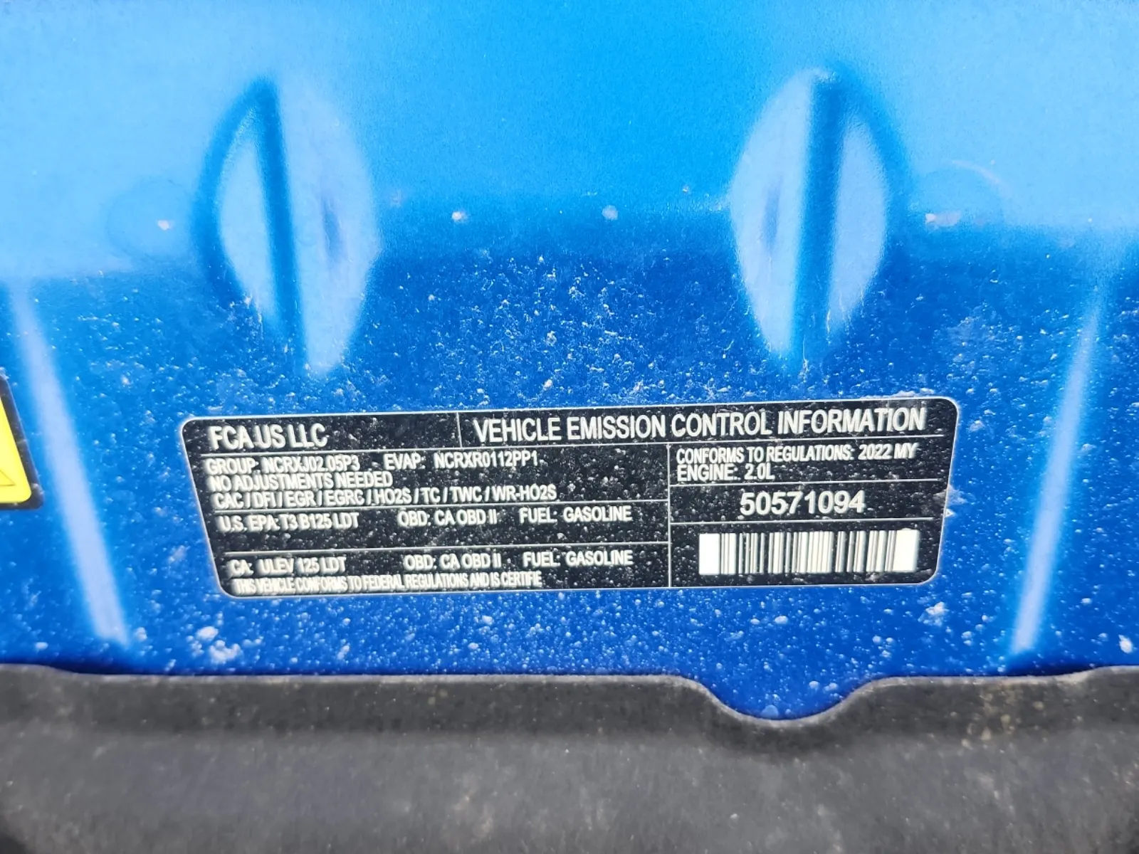 Emission Sticker Photo