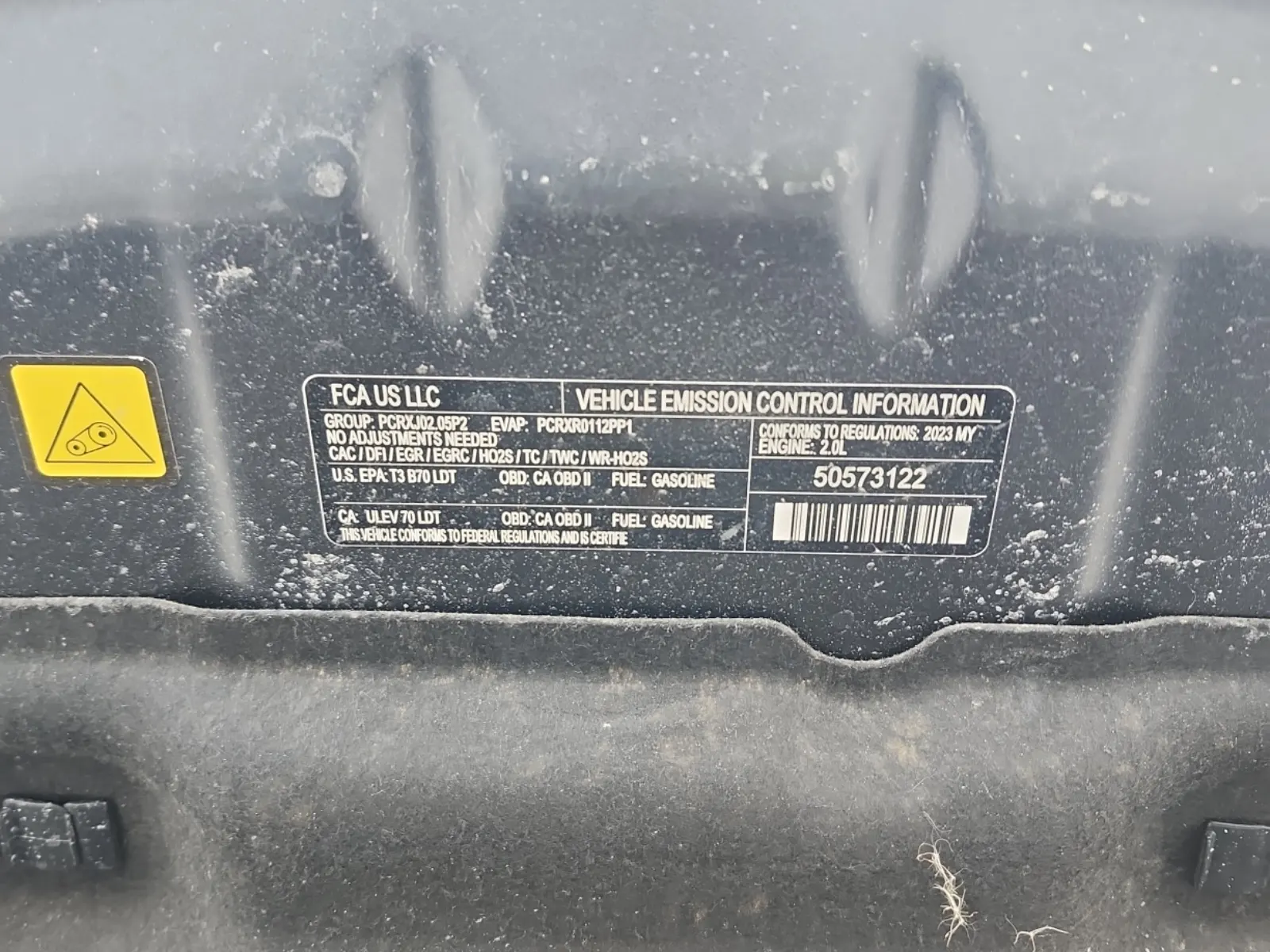 Emission Sticker Photo
