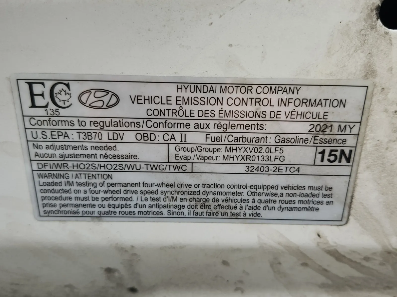 Emission Sticker Photo