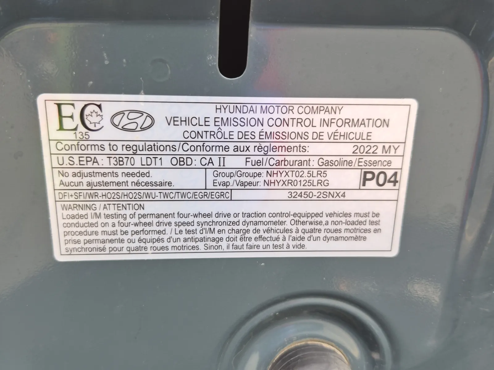 Emission Sticker Photo