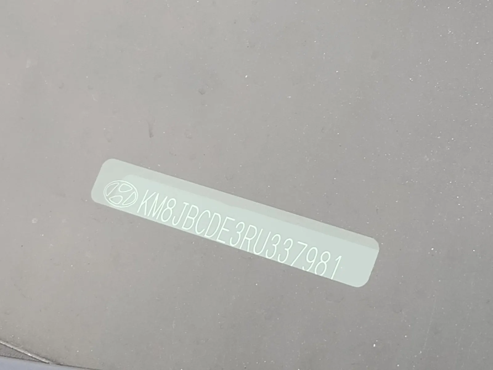 Dash VIN Plate Photo