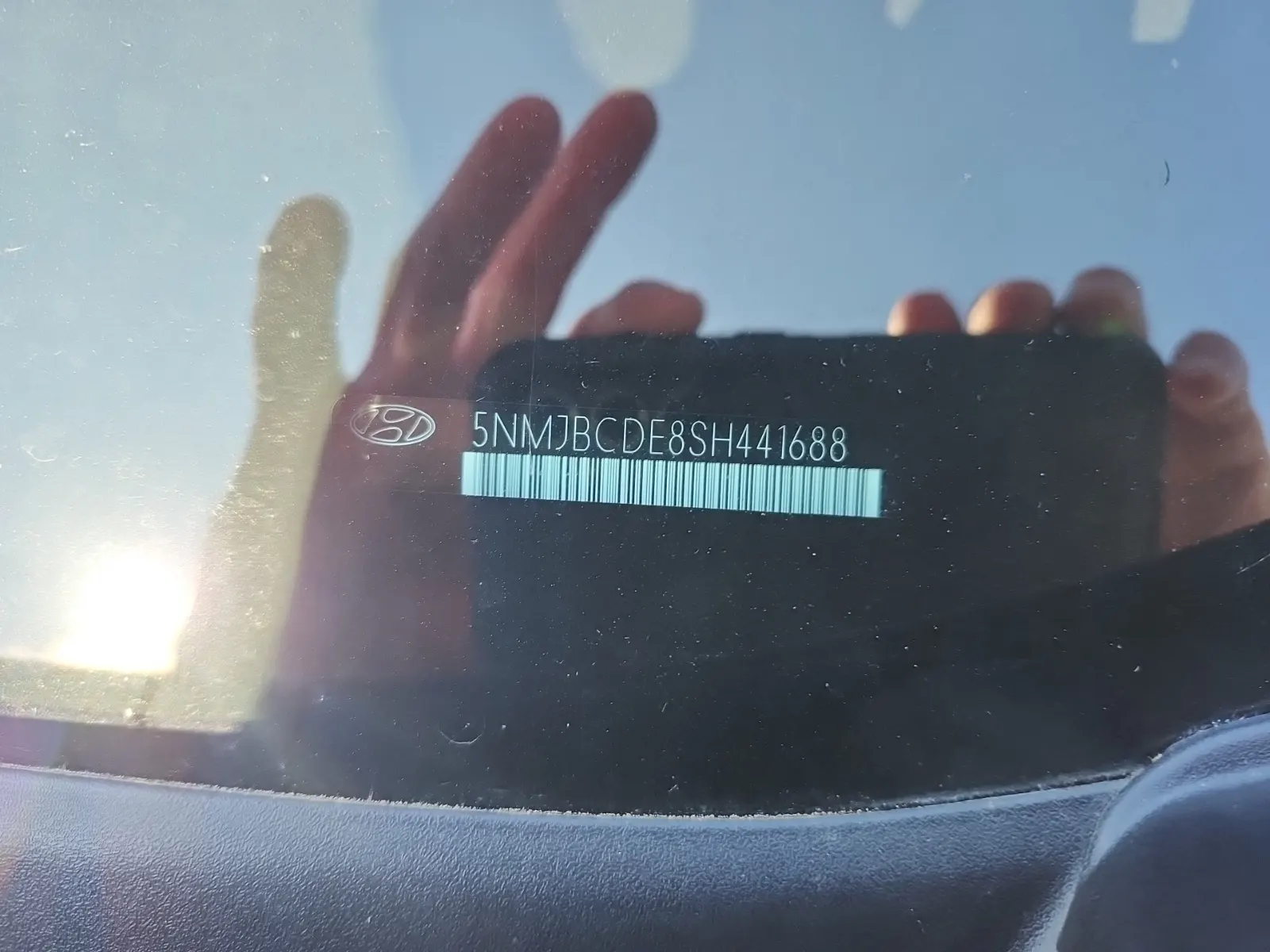 Dash VIN Plate Photo