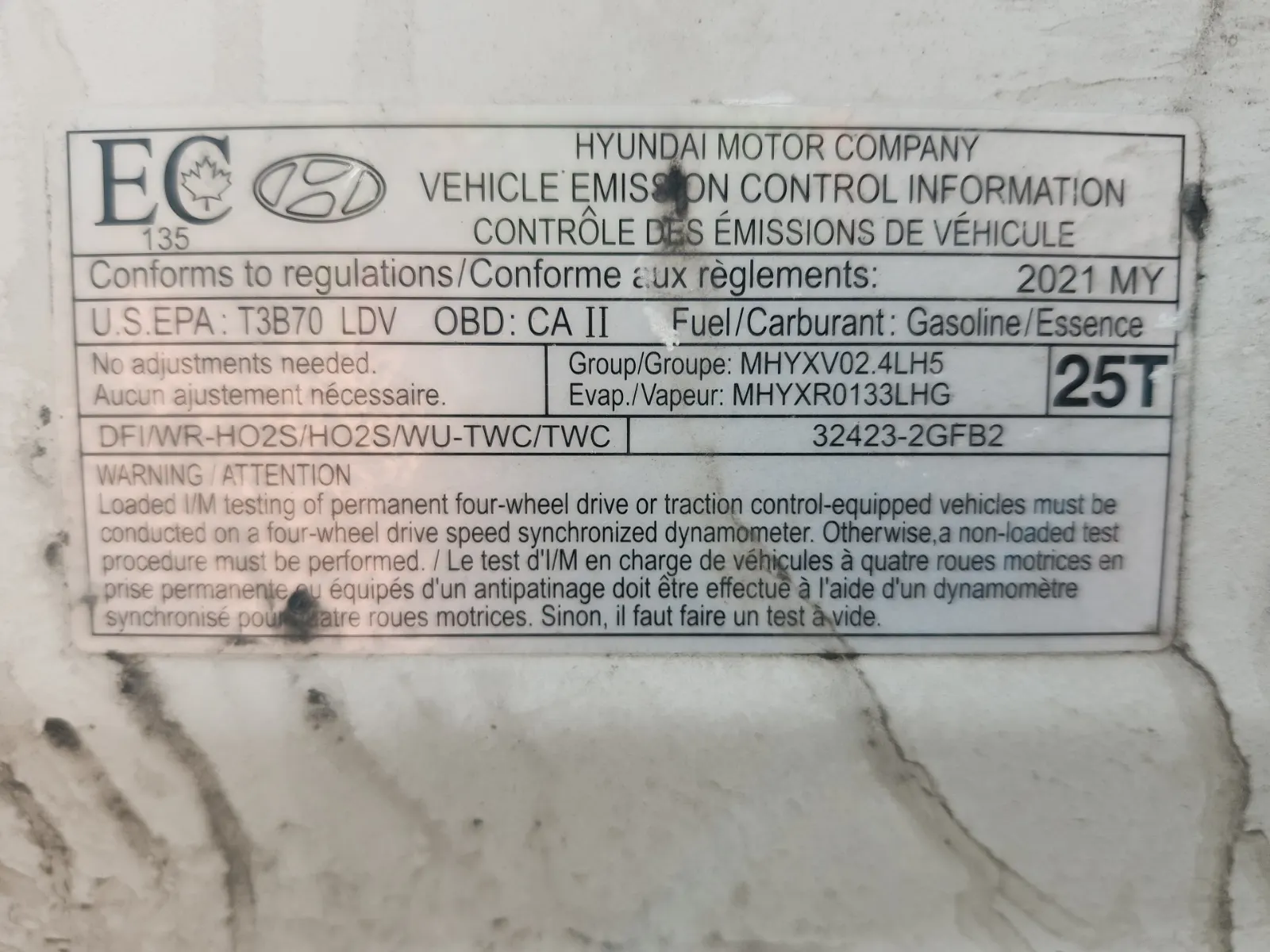 Emission Sticker Photo