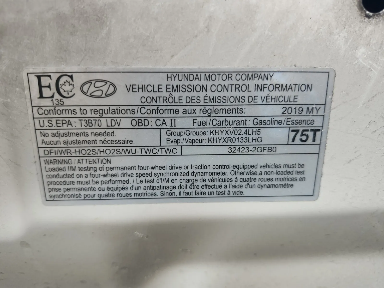 Emission Sticker Photo