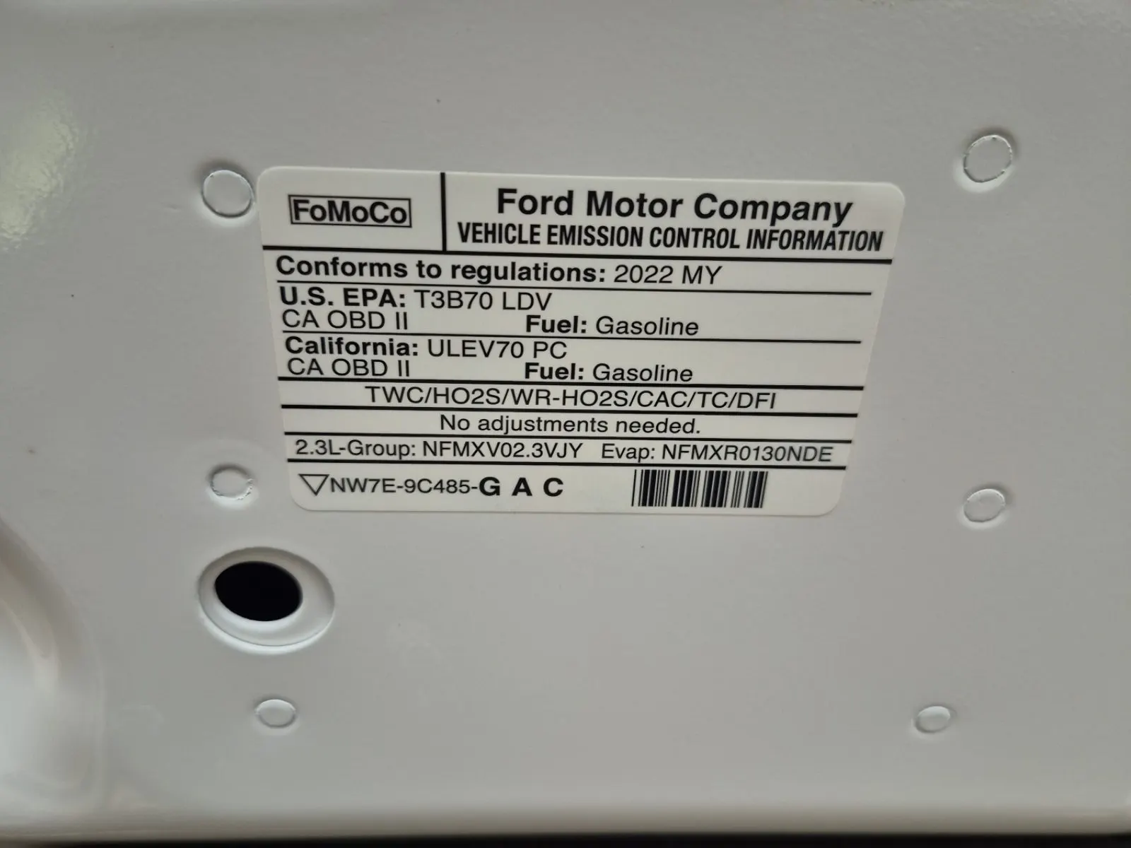 Emission Sticker Photo