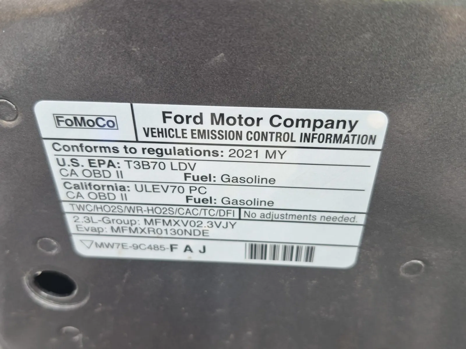 Emission Sticker Photo