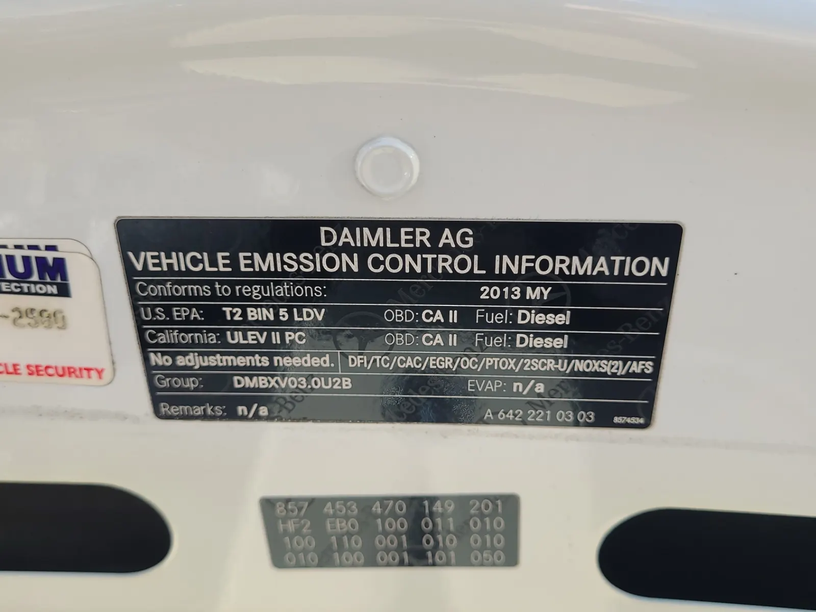 Emission Sticker Photo