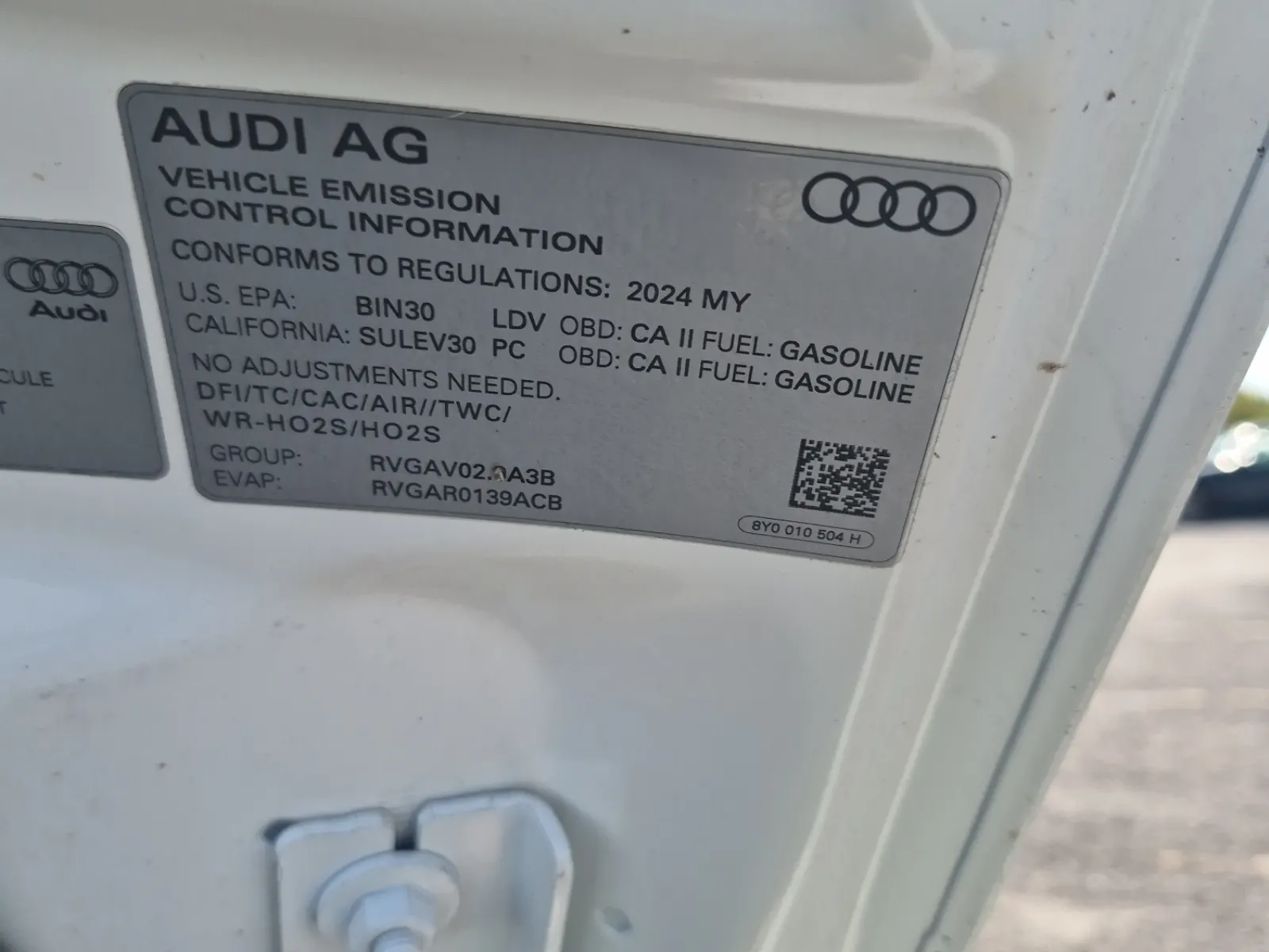 Emission Sticker Photo