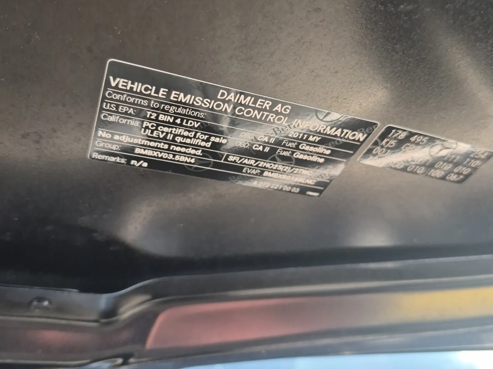 Emission Sticker Photo