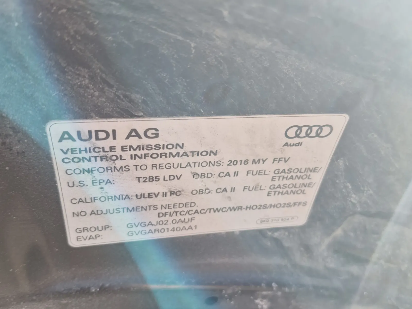 Emission Sticker Photo