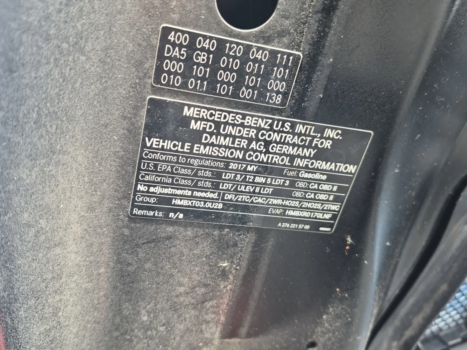 Emission Sticker Photo