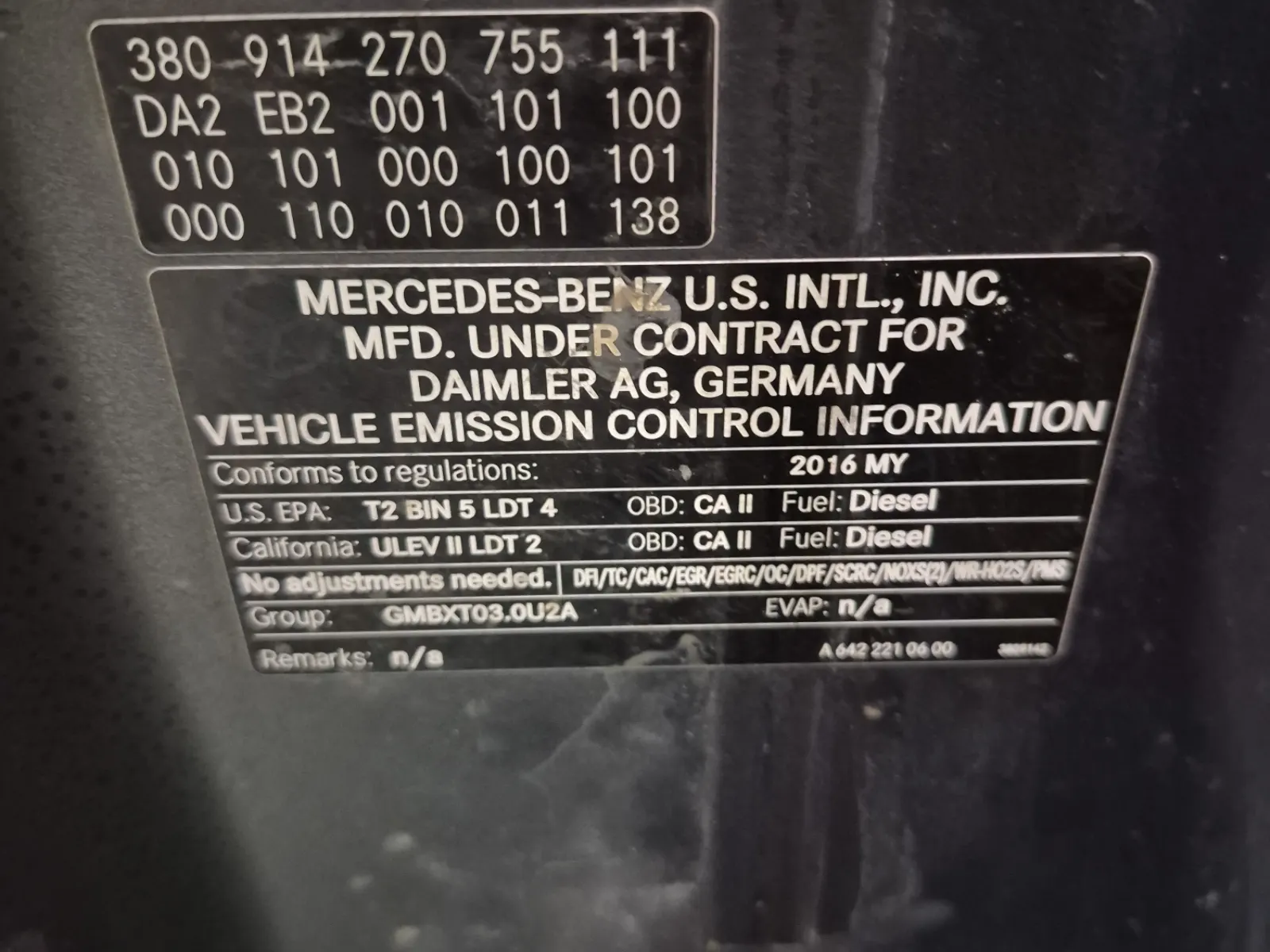 Emission Sticker Photo