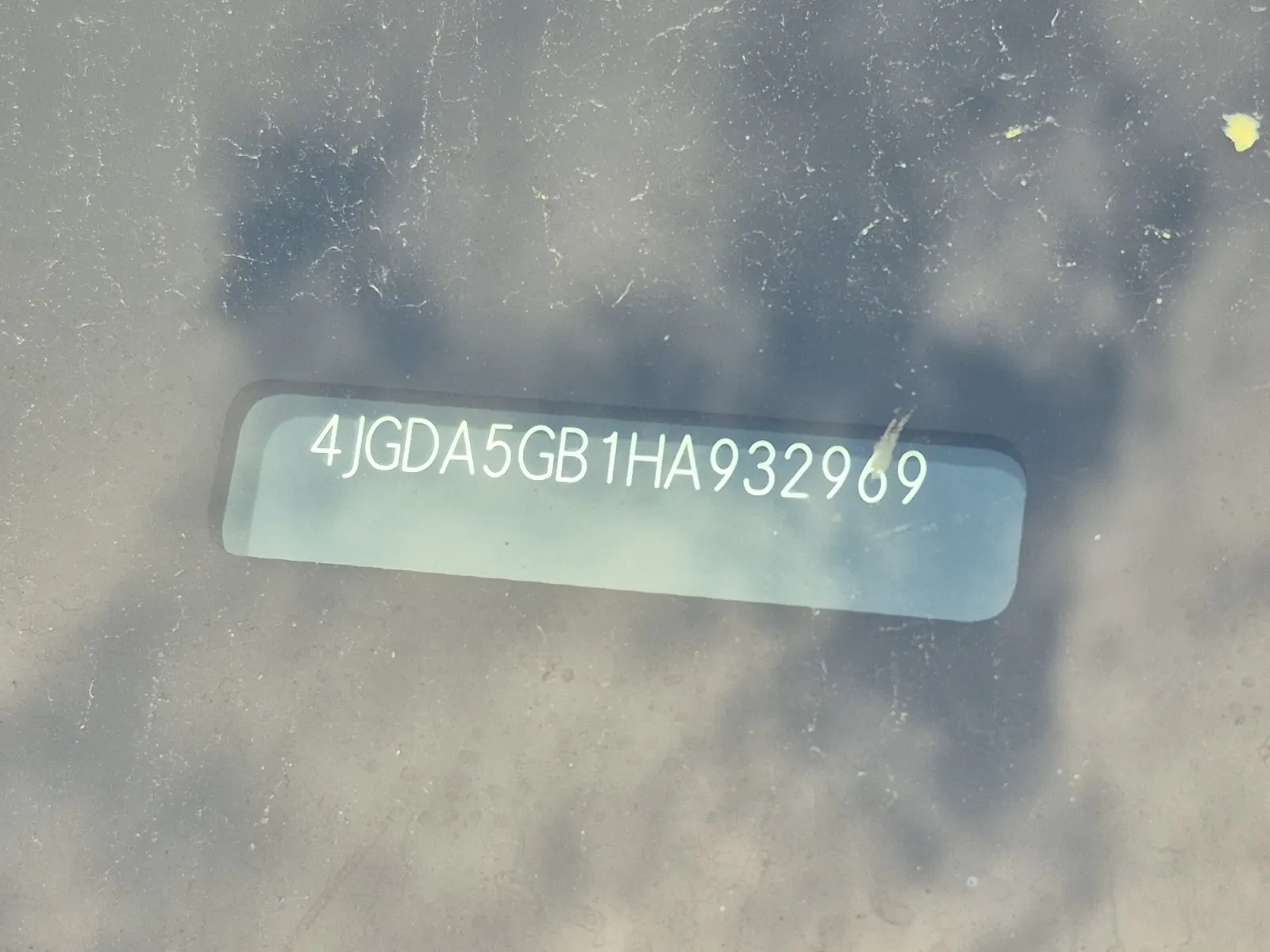 Dash VIN Plate Photo