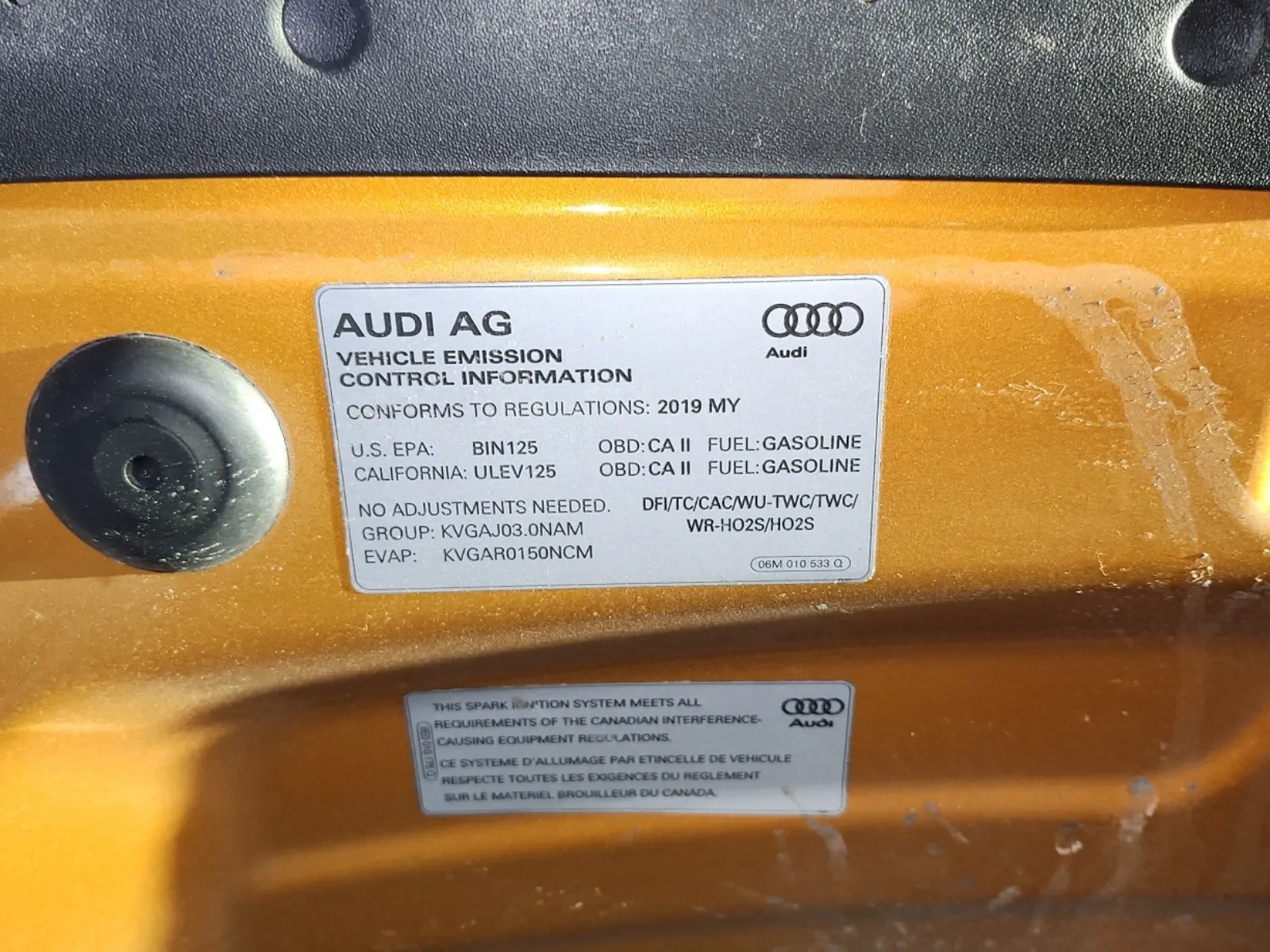 Emission Sticker Photo