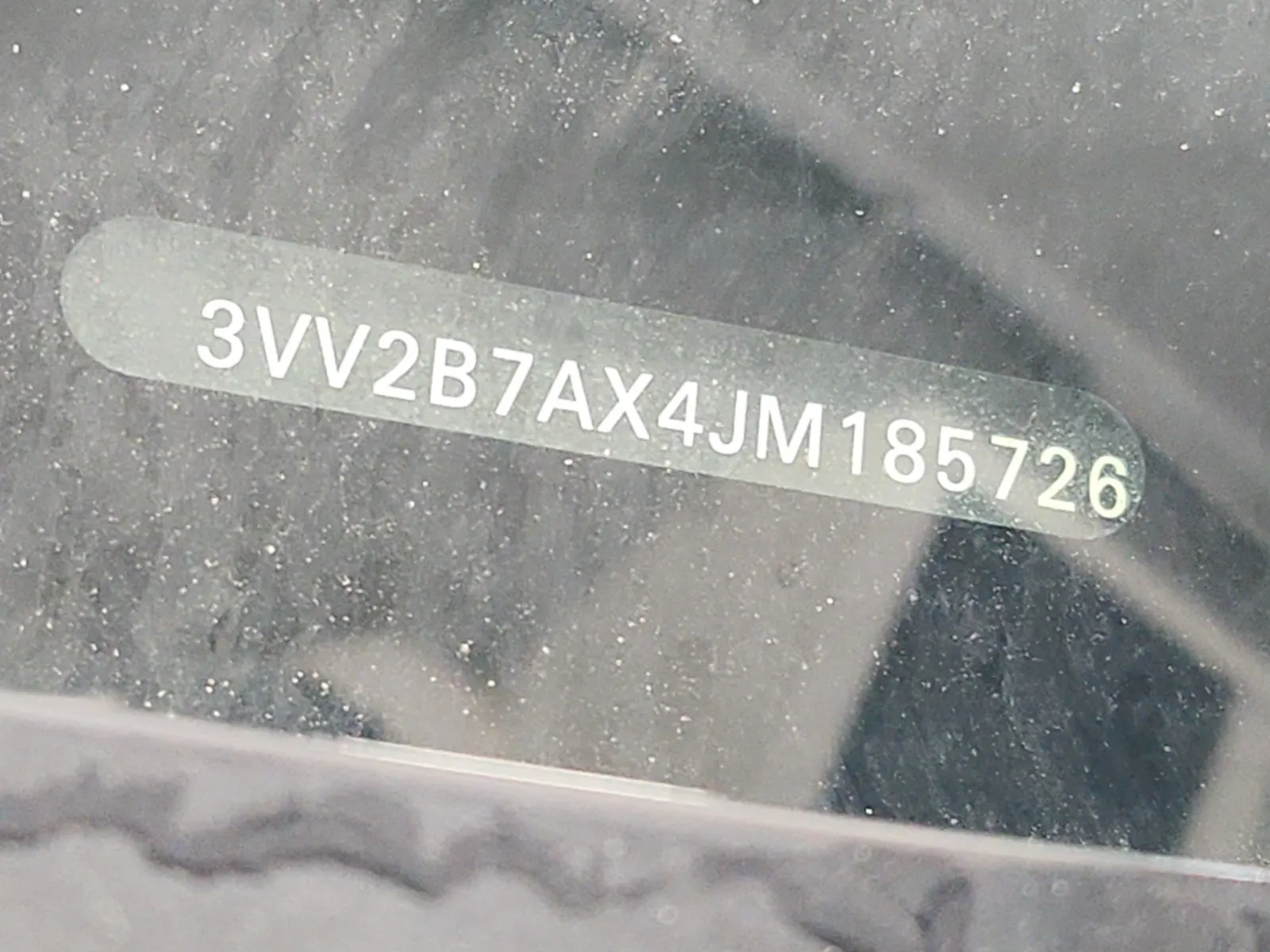 Dash VIN Plate Photo