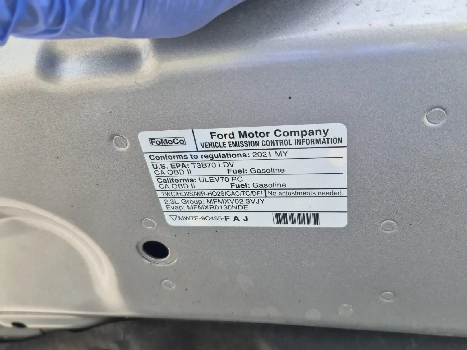 Emission Sticker Photo