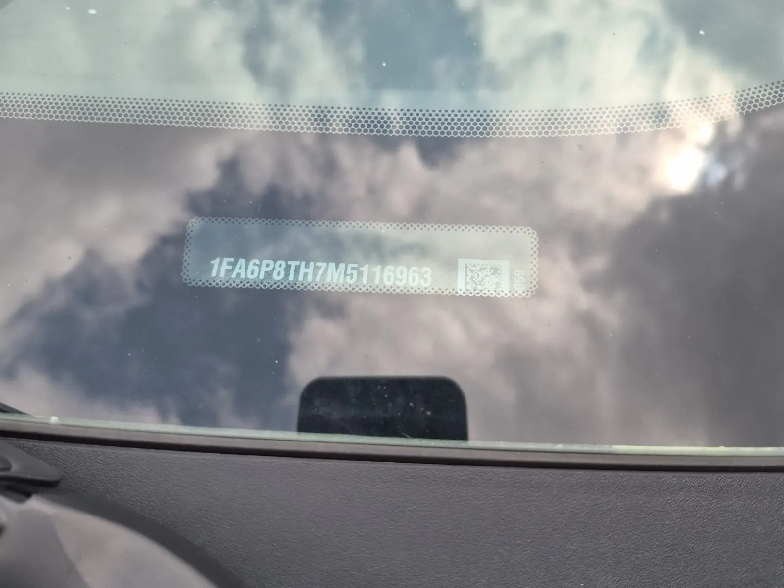 Dash VIN Plate Photo