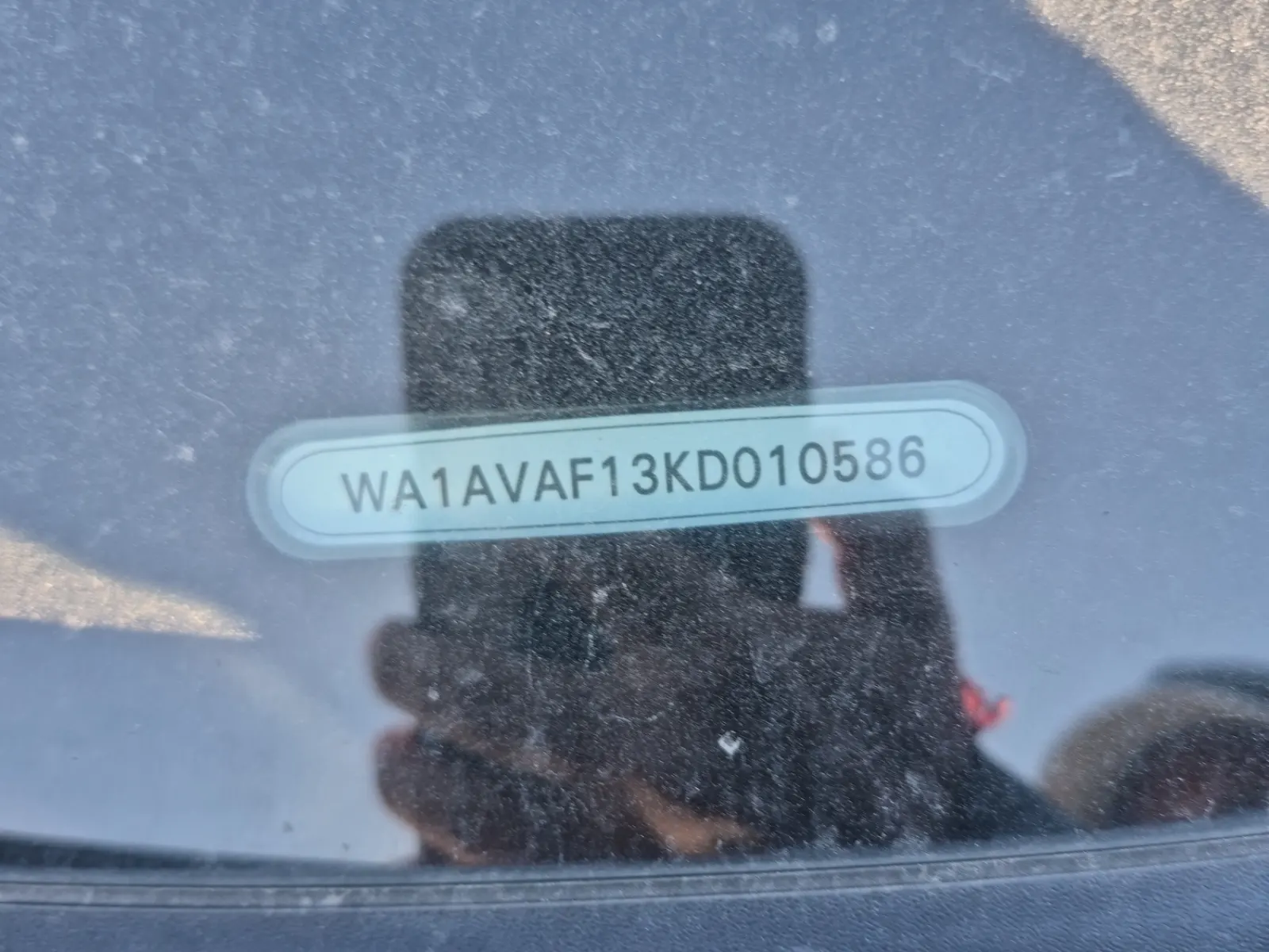 Dash VIN Plate Photo