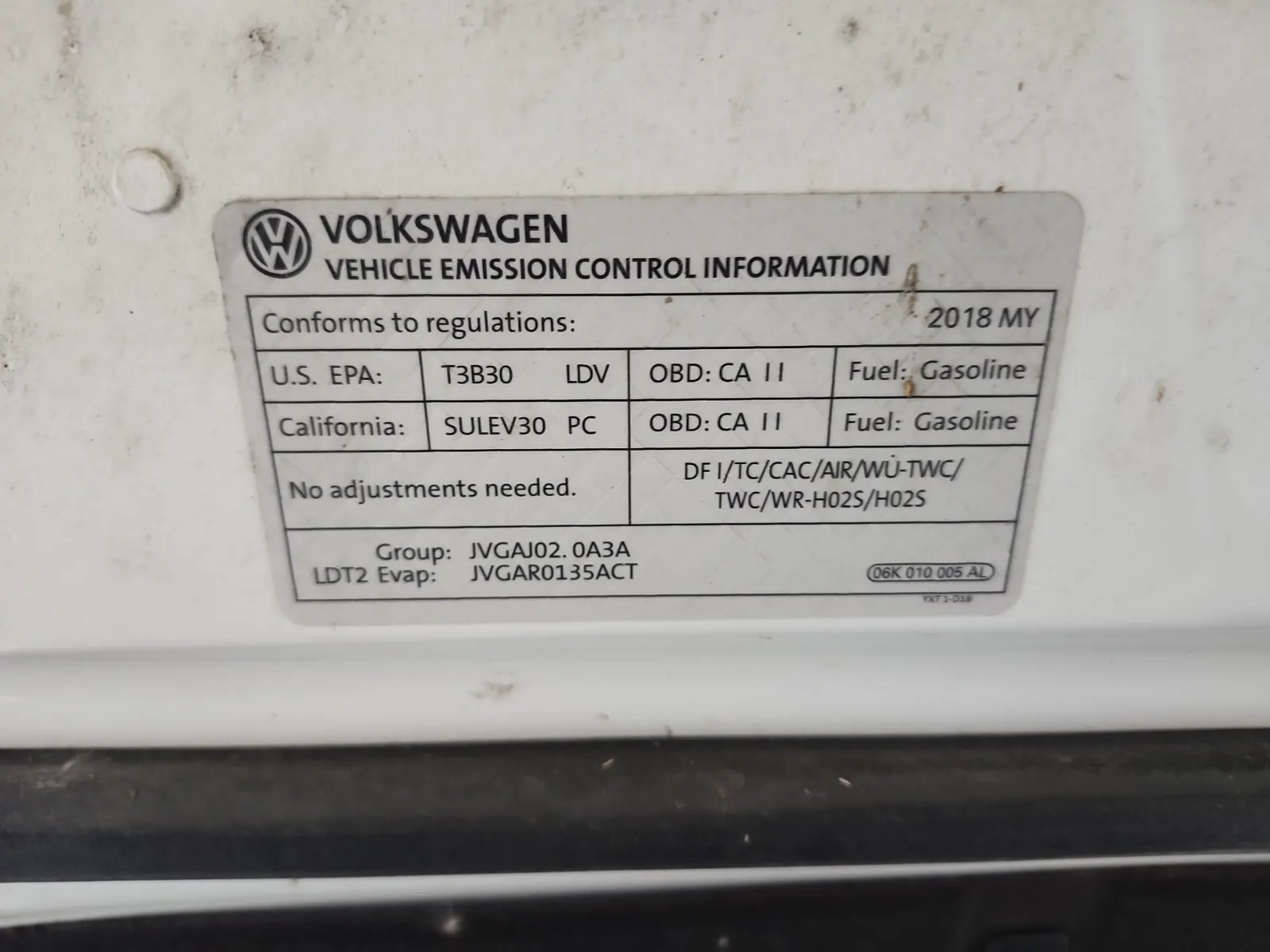 Emission Sticker Photo