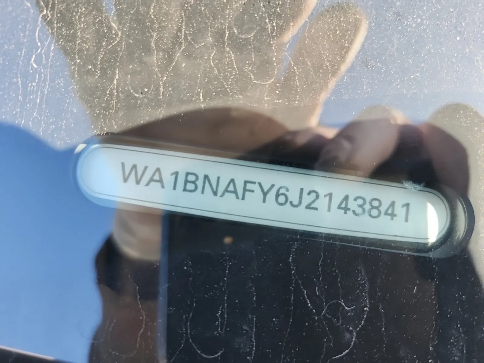 Dash VIN Plate Photo