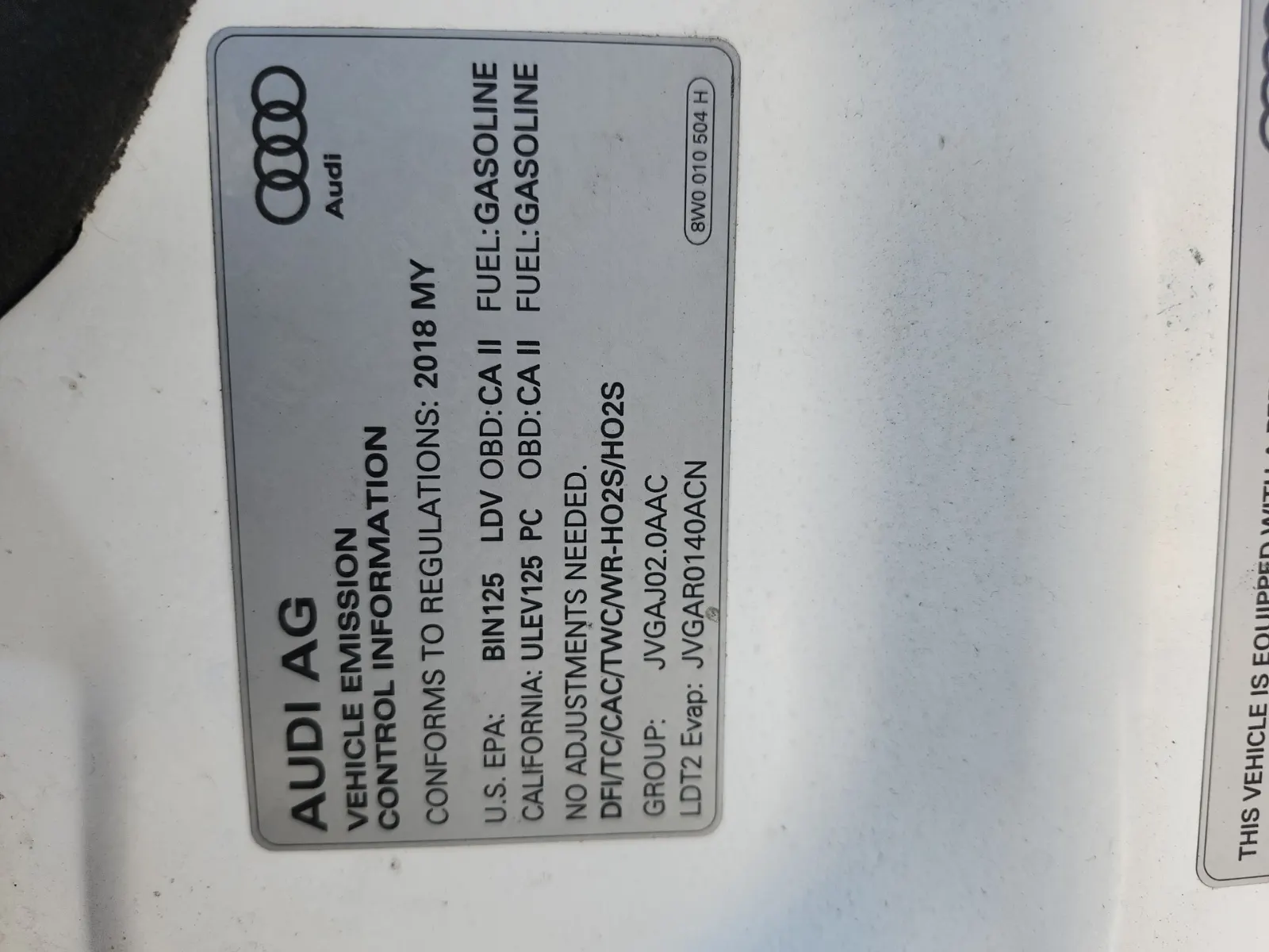 Emission Sticker Photo