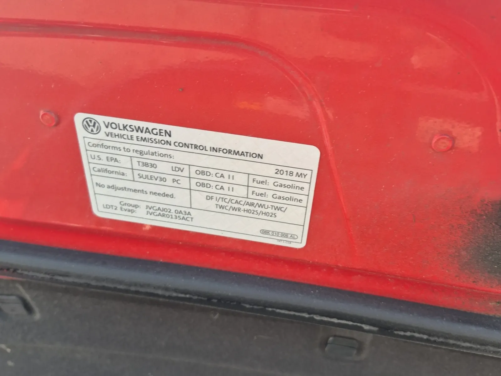 Emission Sticker Photo