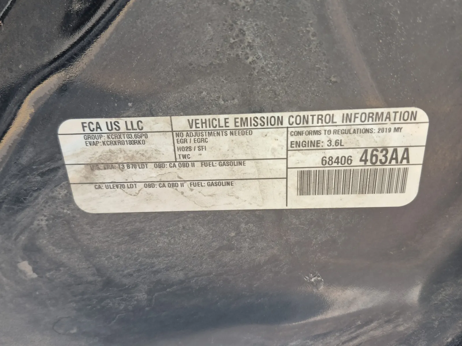 Emission Sticker Photo