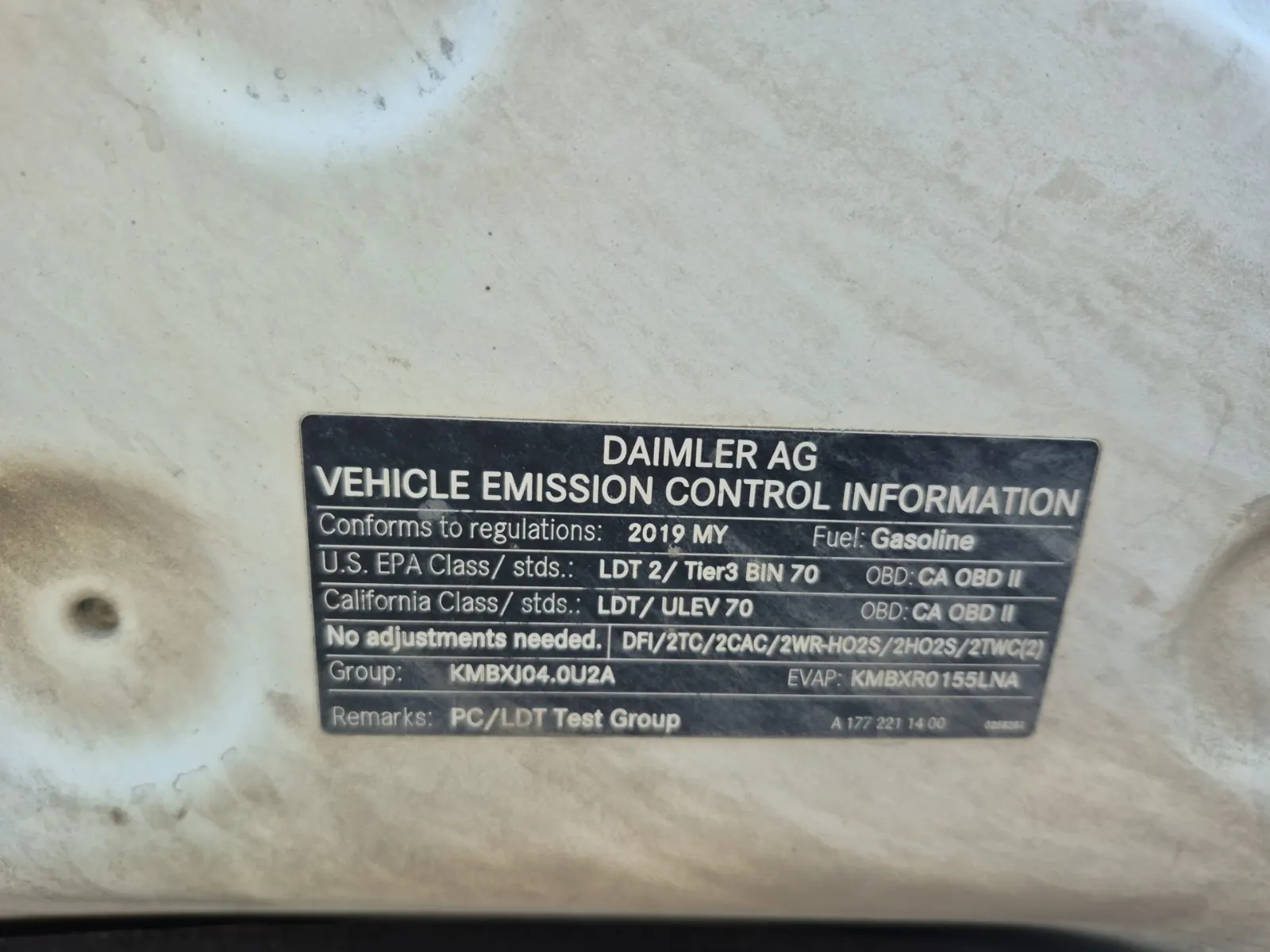 Emission Sticker Photo