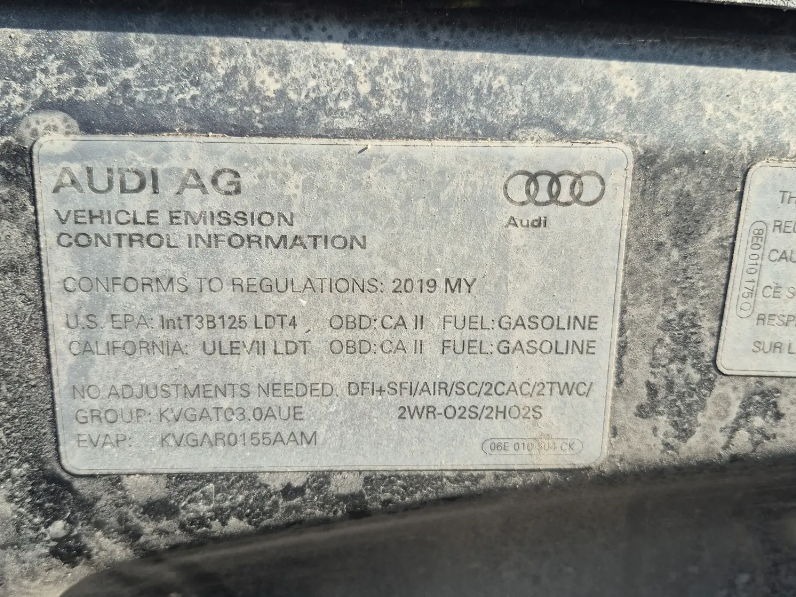 Emission Sticker Photo
