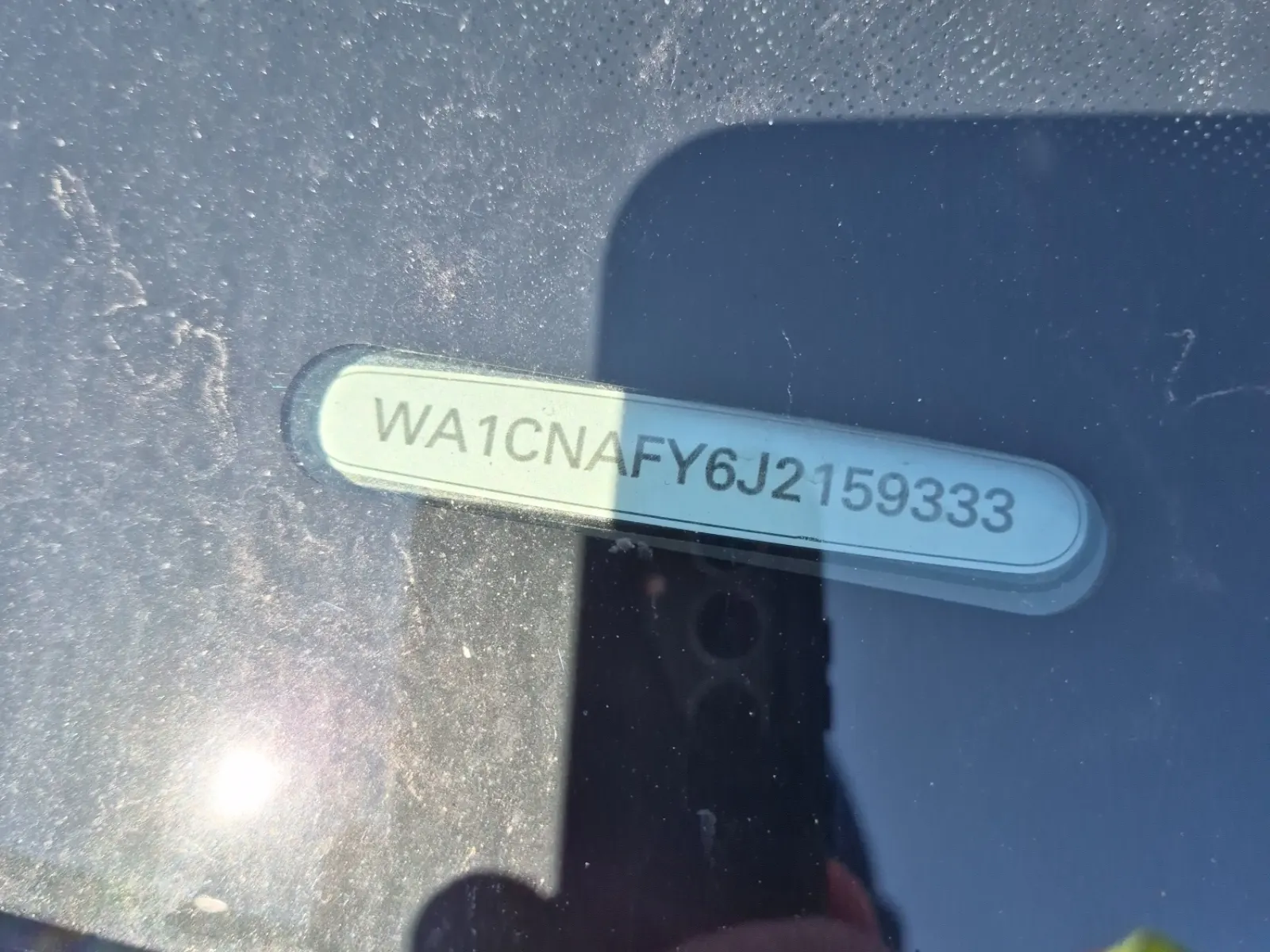 Dash VIN Plate Photo