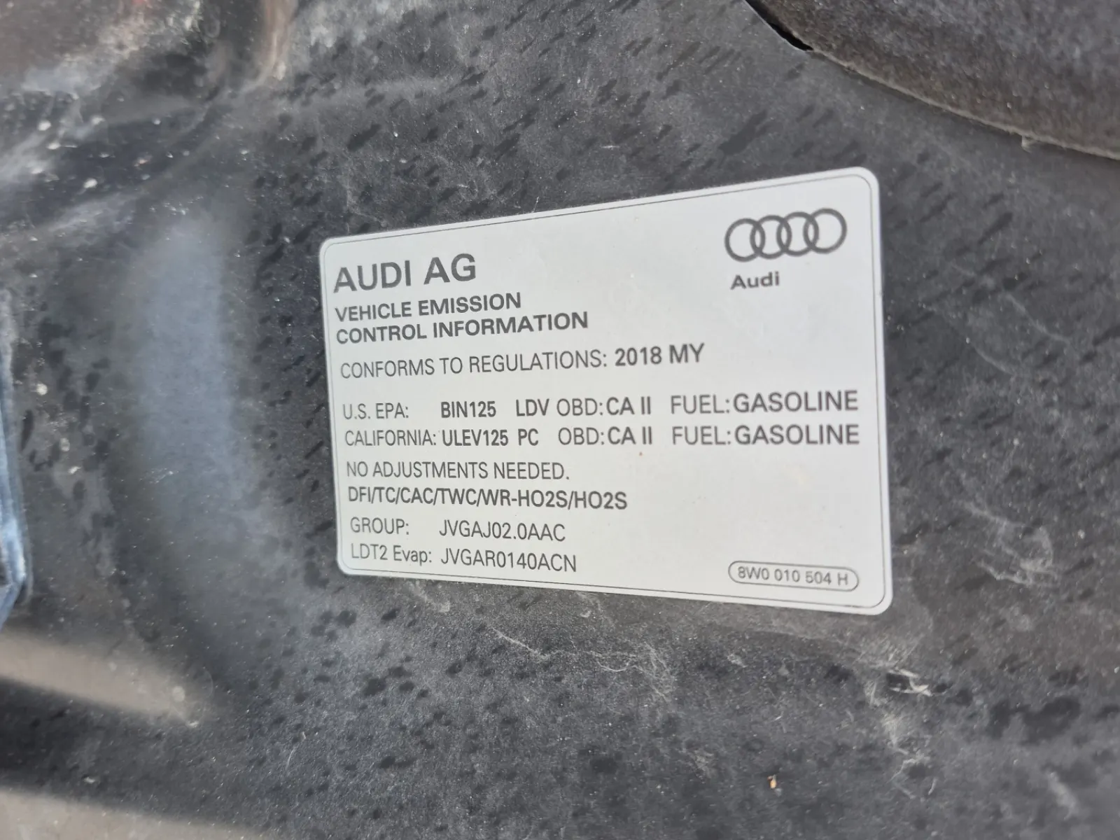 Emission Sticker Photo