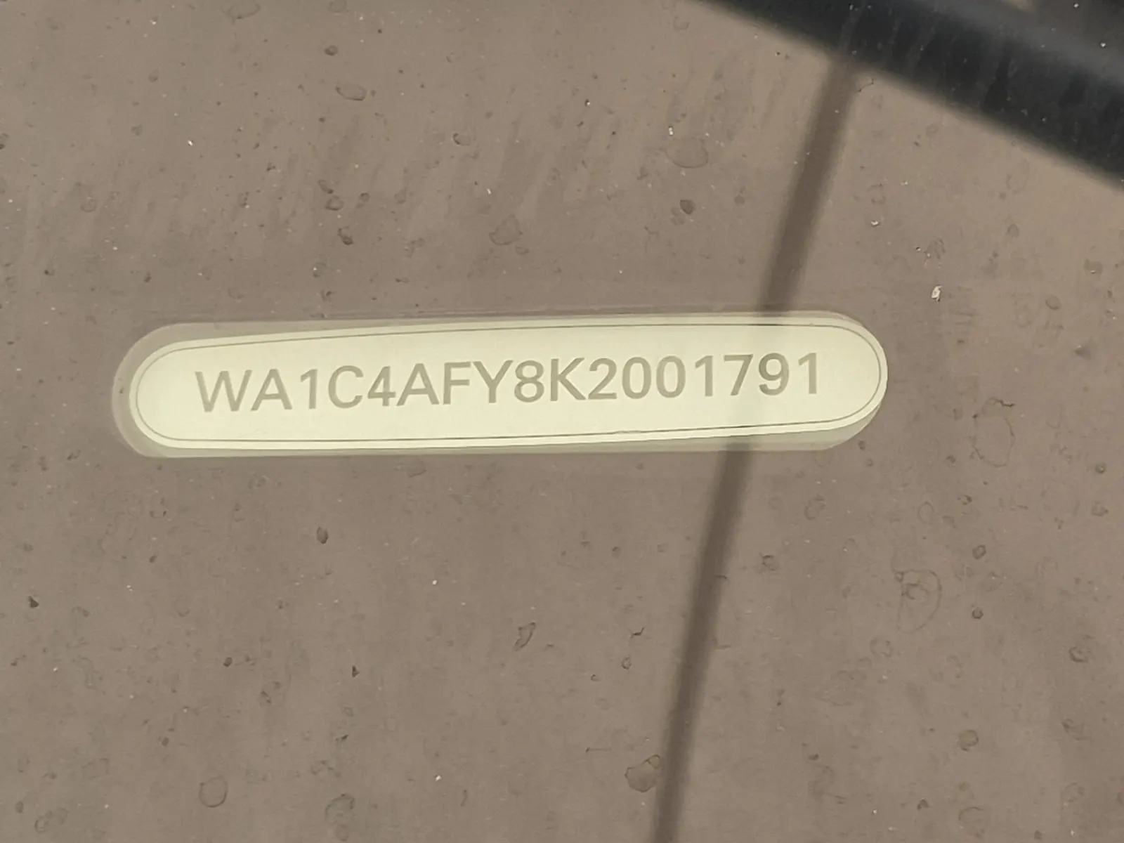 Dash VIN Plate Photo