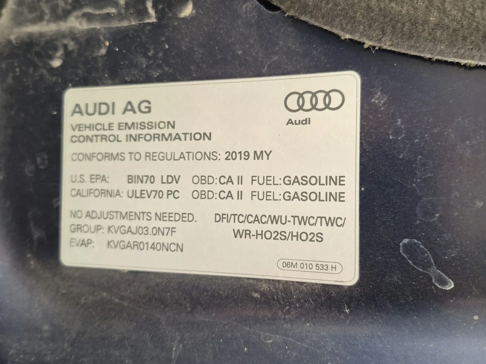 Emission Sticker Photo