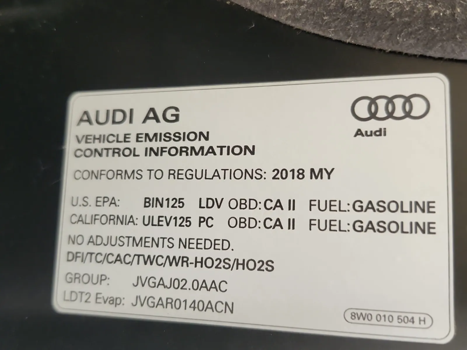 Emission Sticker Photo