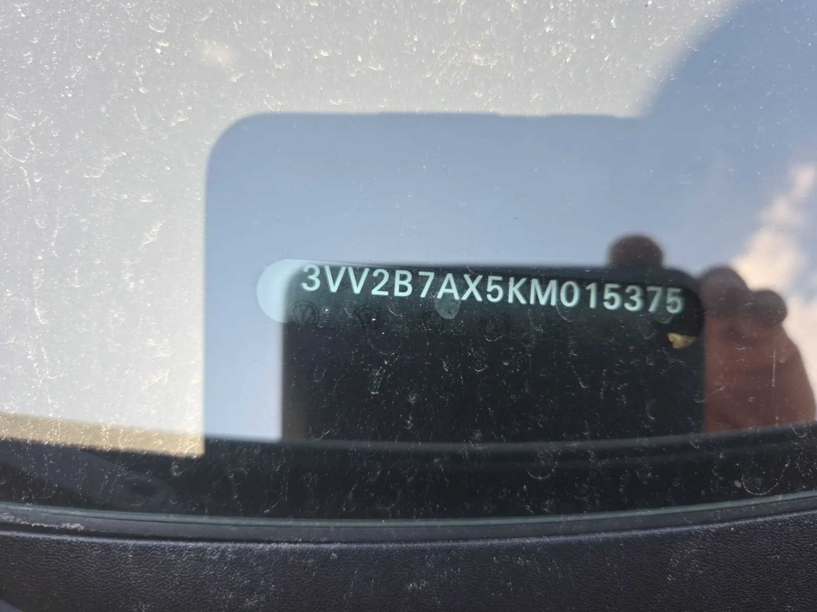 Dash VIN Plate Photo