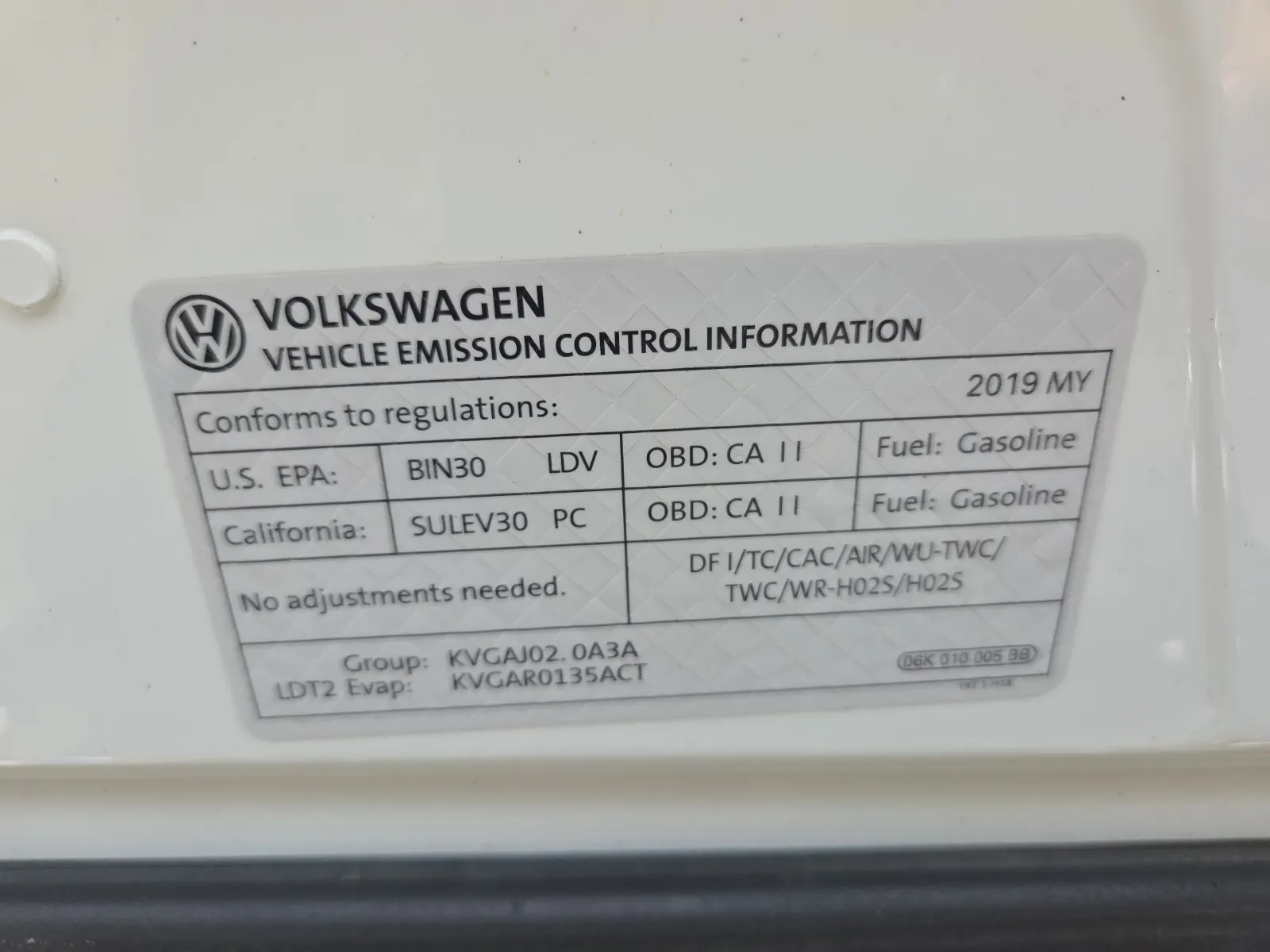 Emission Sticker Photo