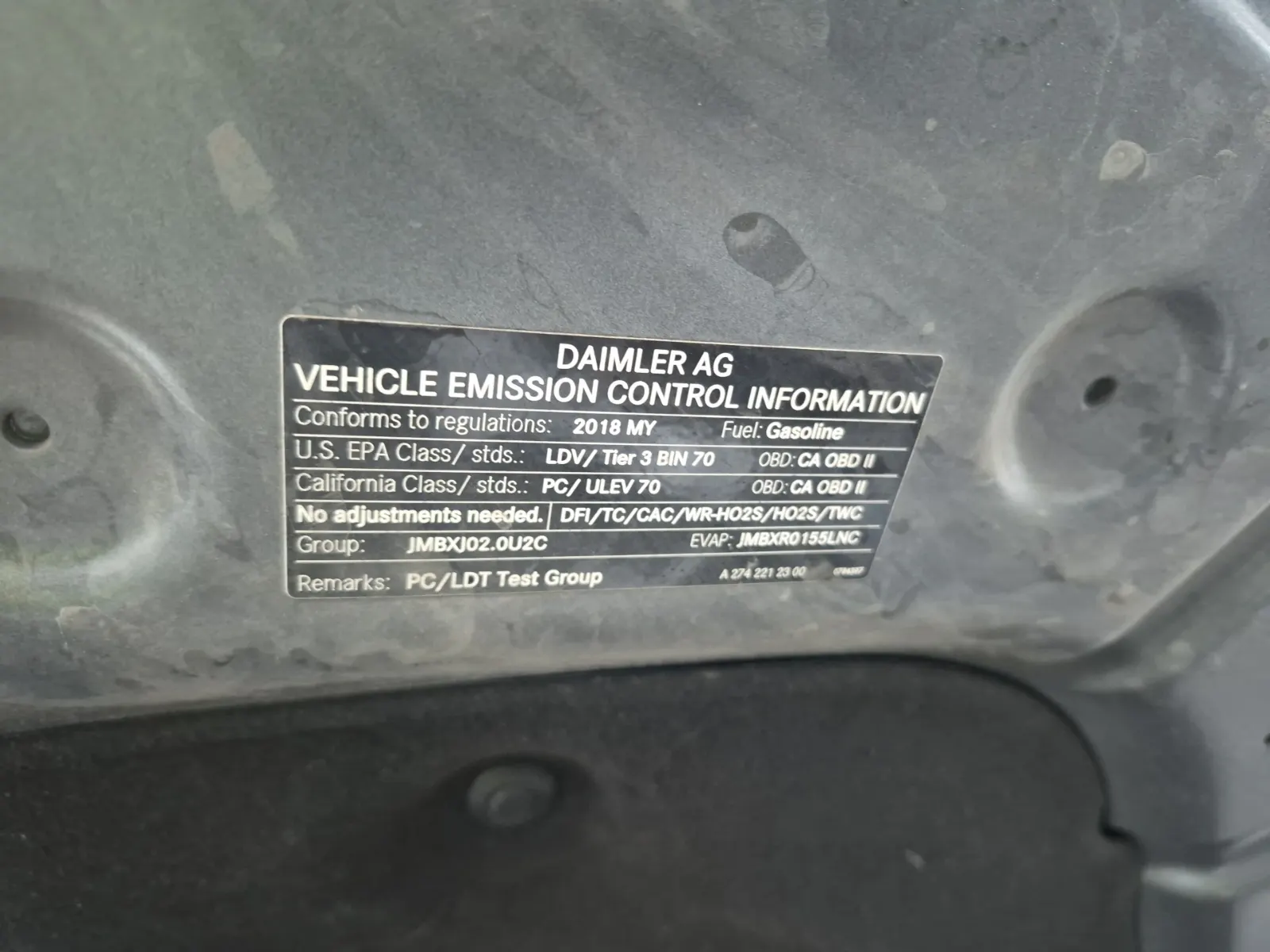 Emission Sticker Photo