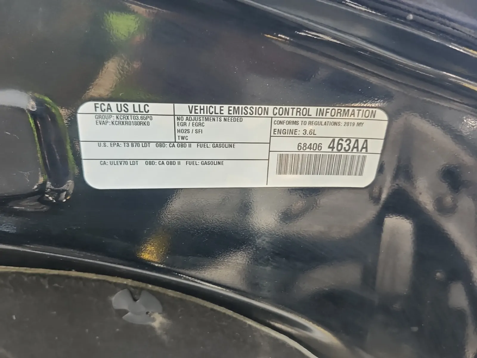 Emission Sticker Photo