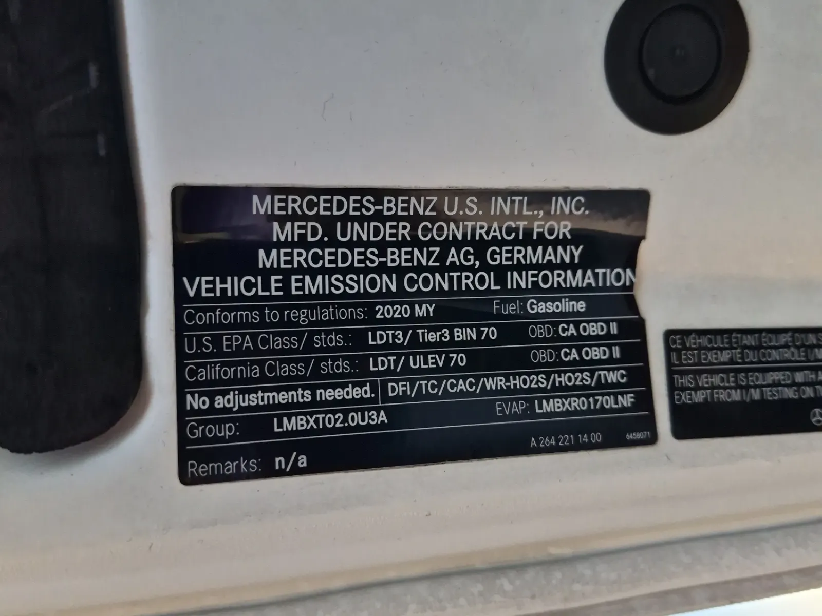 Emission Sticker Photo