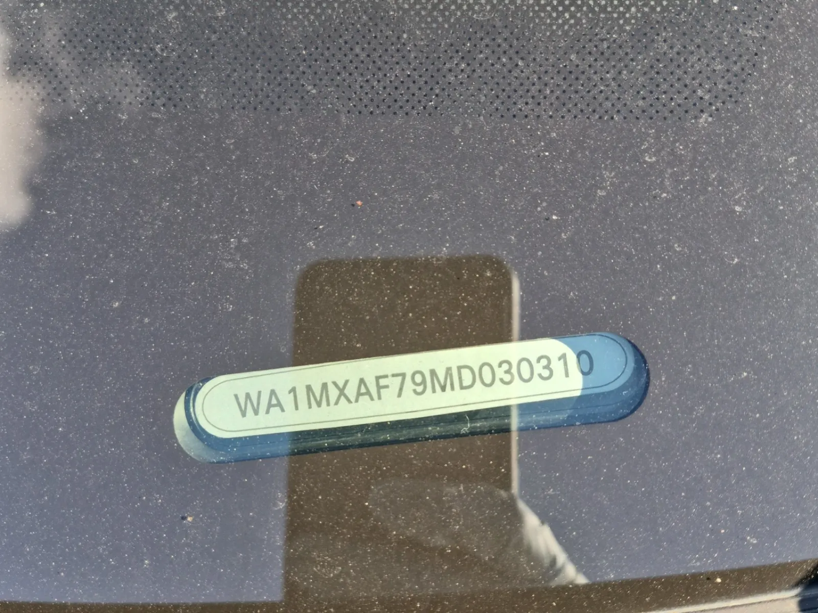 Dash VIN Plate Photo