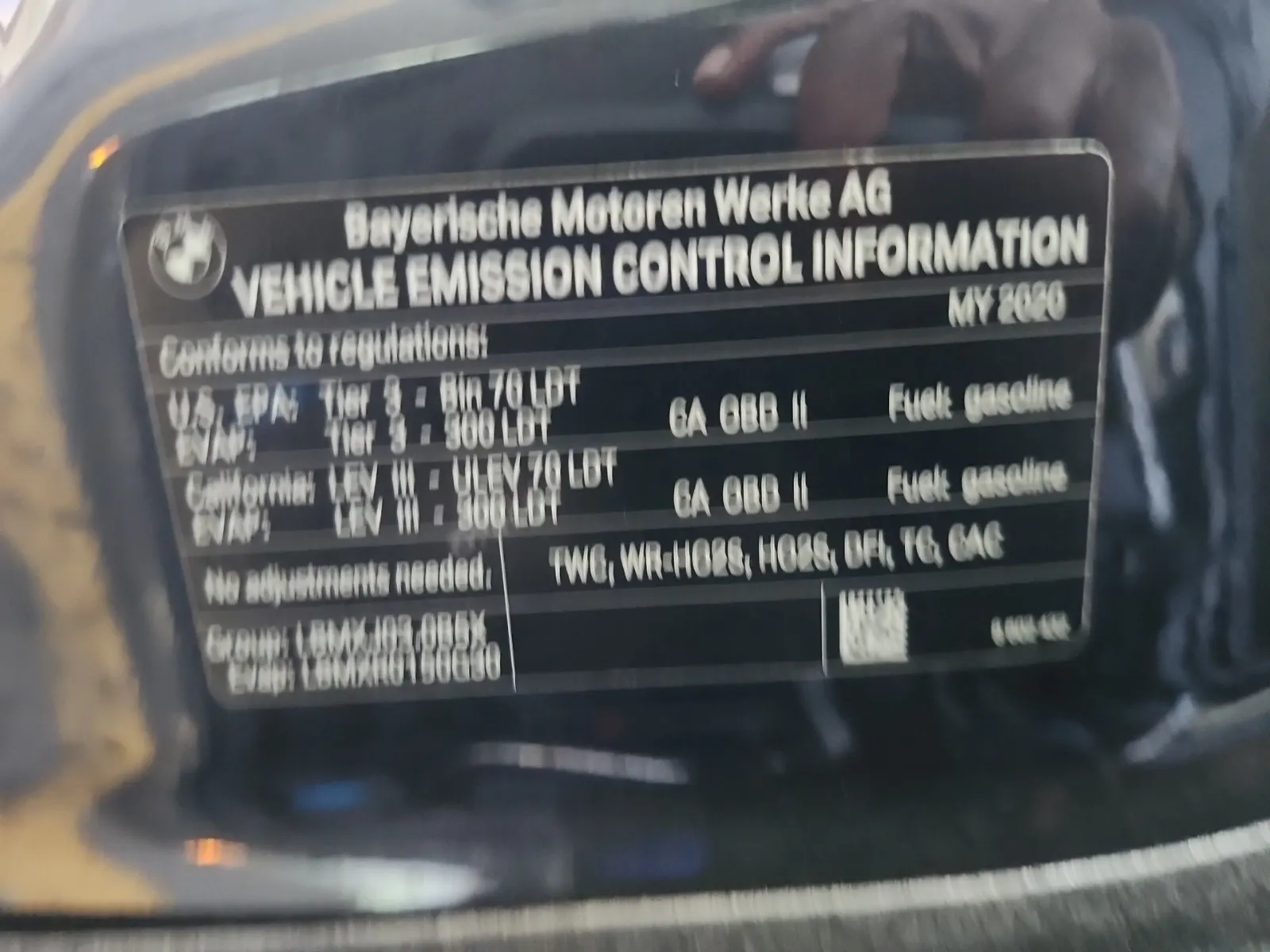 Emission Sticker Photo